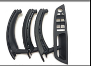 Inner Door Pull Handle Cover Set for BMW X6 E71 (2009-2014) in Black color with Leather Cover