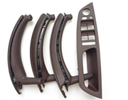 Inner Door Pull Handle Cover Set for BMW X6 E71 (2009-2014) in Moka color with Leather Cover