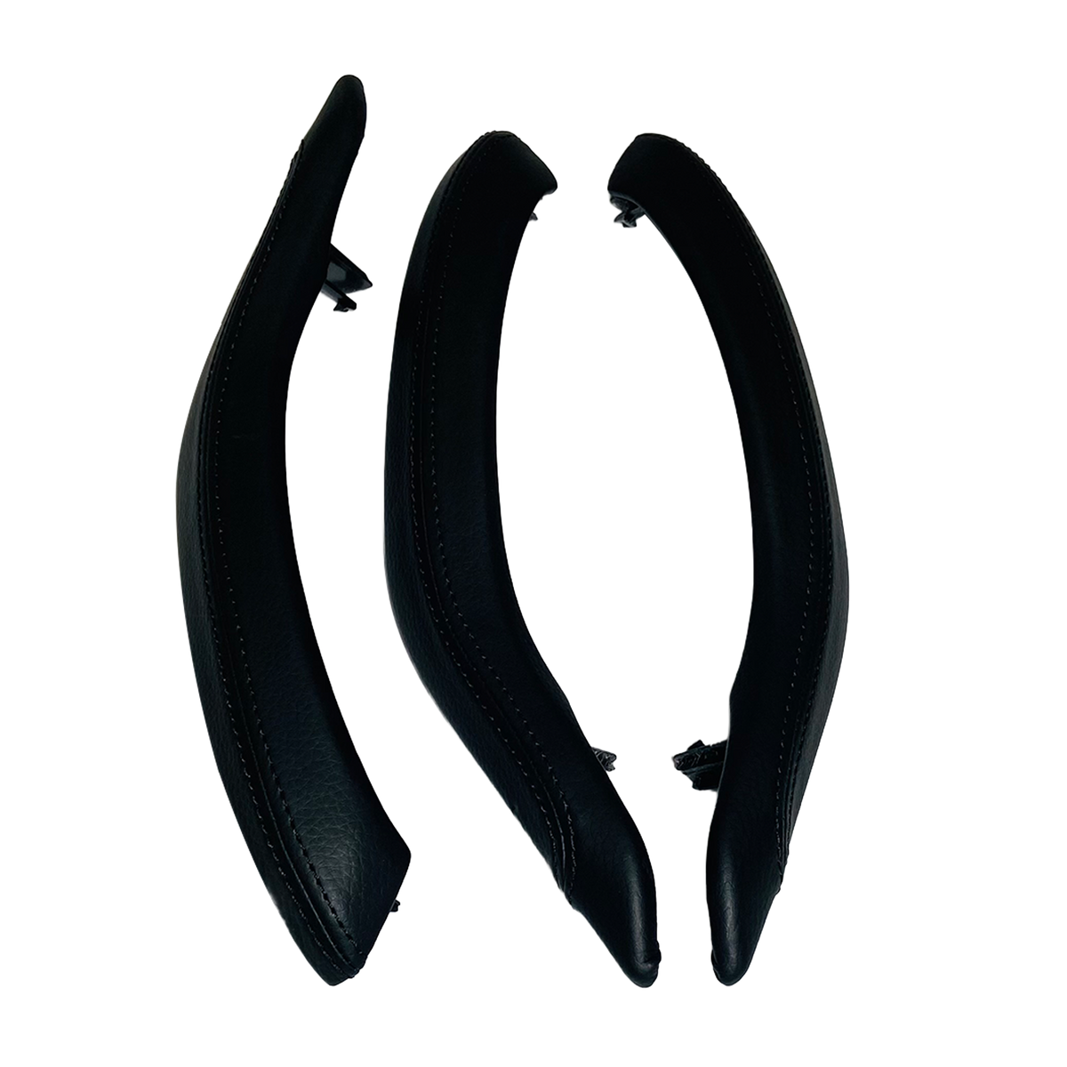 Inner Door Pull Handle Cover Set for BMW X6 F16 (2014-2019) in Black color with Leather Cover