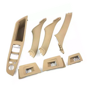 Inner Door Pull Handle Cover With Armrest And Window Switch Panel Set for BMW 5 Series F11 (2010-2016) in Beige color with Armrest and Window Switch Panel