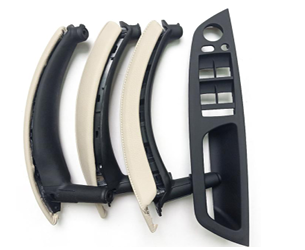 Inner Door Pull Handle Cover for BMW X6 E71 (2009-2014) in Creamy color with Leather Cover 7 Pcs