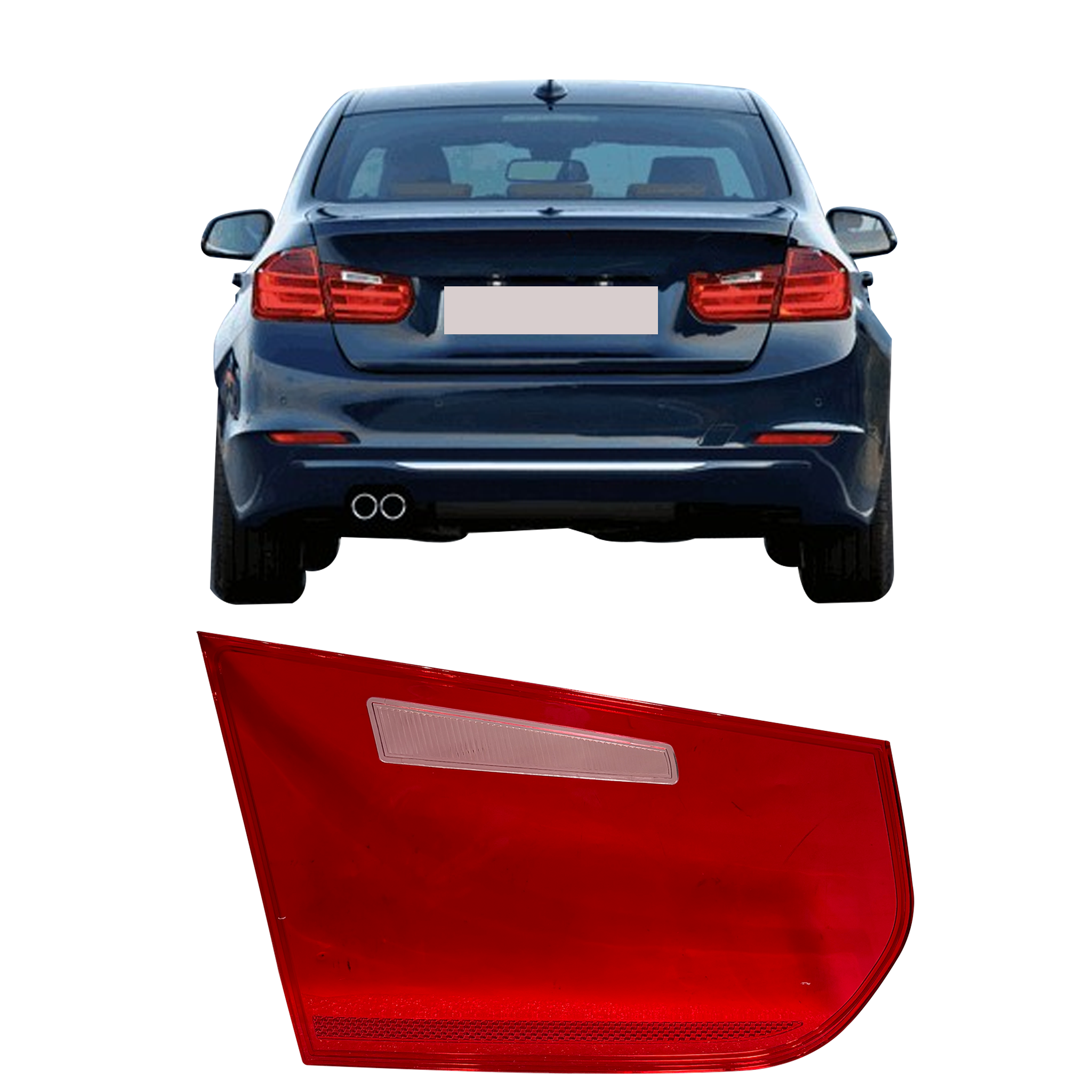 Inner Left (Passenger Side) Tail Lamp Cover for BMW 3 F30 (2012-2015)