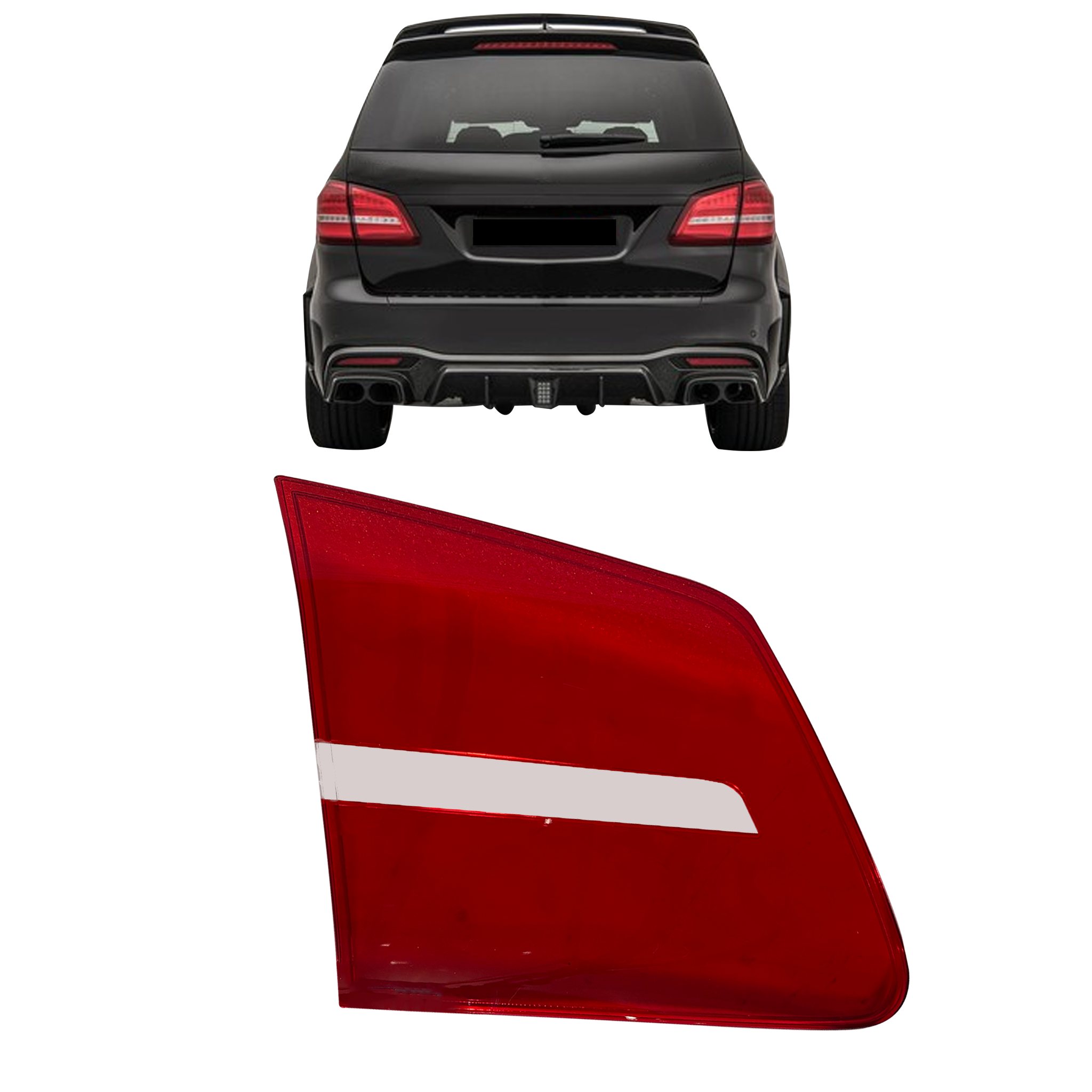 Inner Left (Passenger Side) Tail Lamp Cover for MERCEDES-BENZ ML-CLASS W166 (2012-2015)