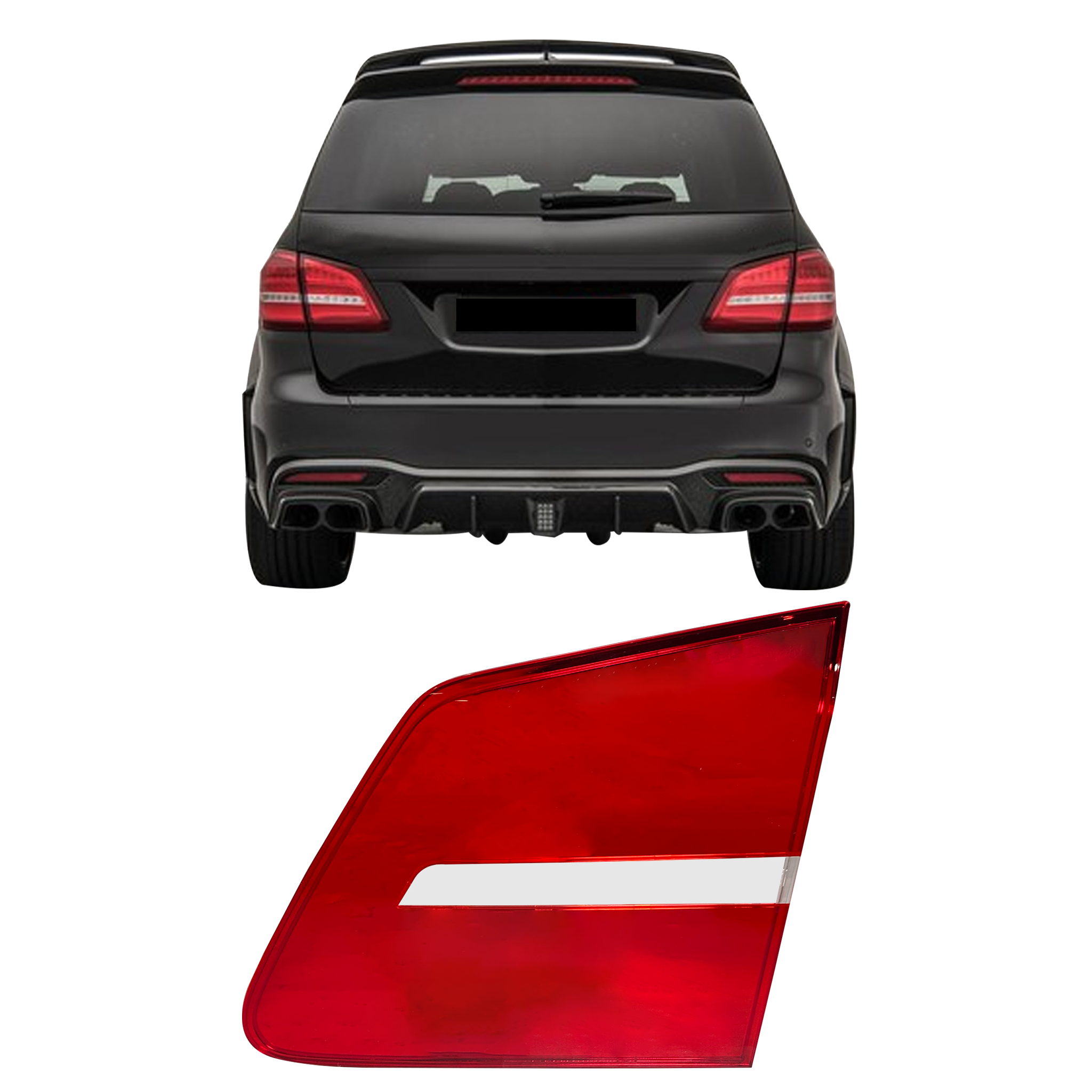 Inner Right (Driver Side) Tail Lamp Cover for MERCEDES-BENZ ML-CLASS W166 (2012-2015)