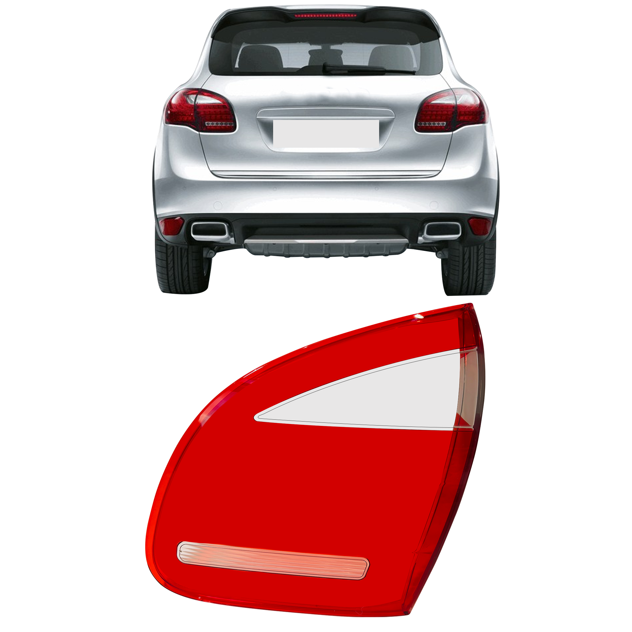 Inner Right (Driver Side) Tail Lamp Cover for PORSCHE CAYENNE 92A (2010-2018)