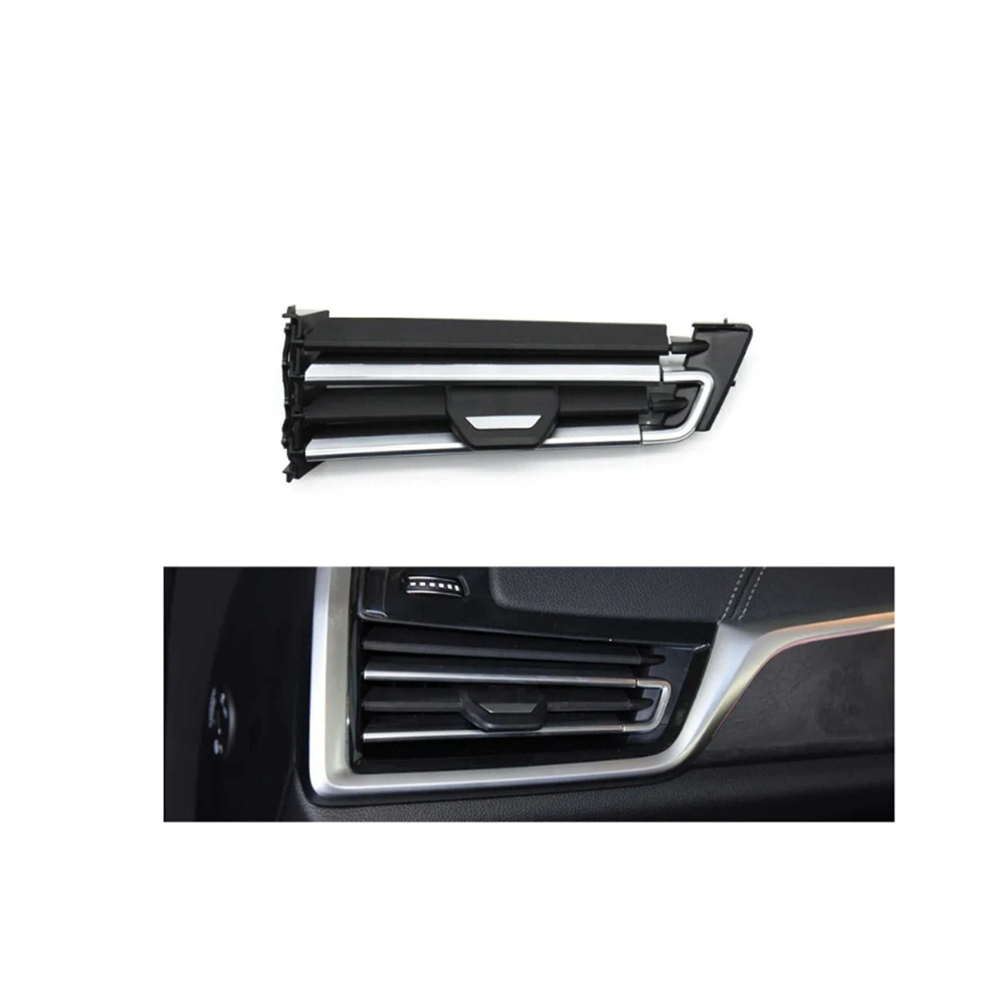 Left AC Vent Repair Kit for BMW X5 G05 (2018-2019) in Black color Chrome