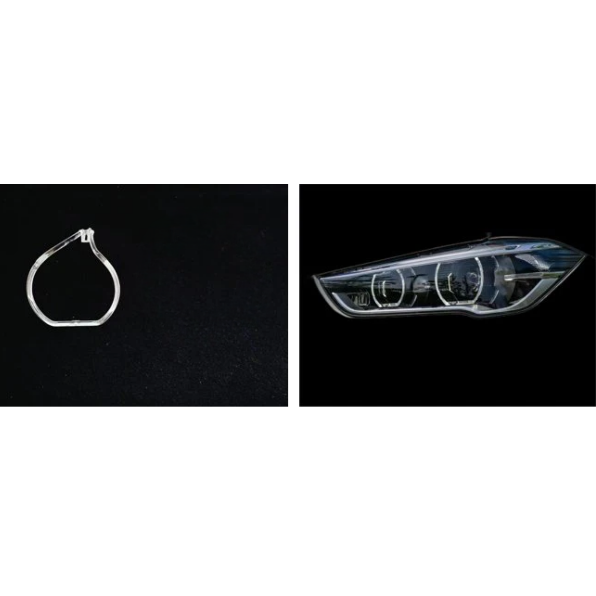 Left Angel Eye Halo Ring for BMW X1 F49 (2016-2019) Small 1 Pc Per Headlight