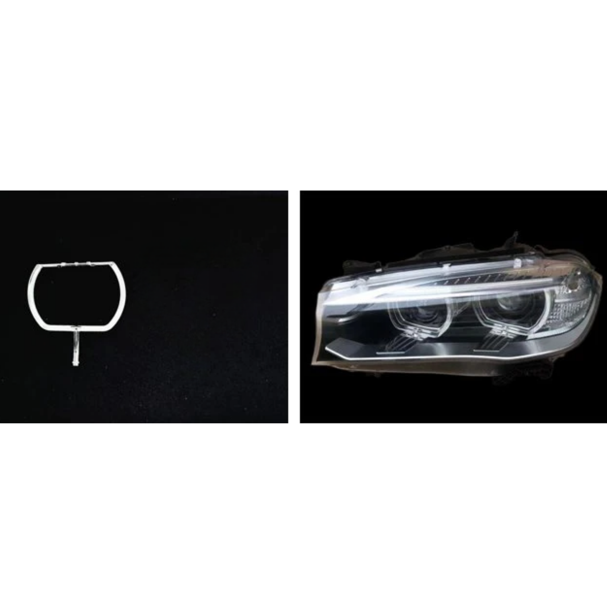 Left Angel Eye Halo Ring for BMW X6 F16 (2014-2018) Small 1 Pc Per Headlight