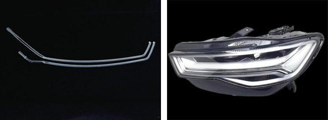 Left DRL Lamp Tube for AUDI A6 4G (2016-2018) LED High Spec Set of 2 Pcs Per Headlight