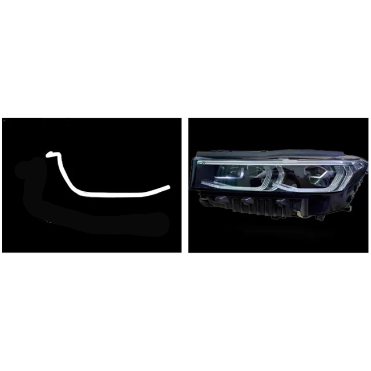 Left DRL Lamp Tube for BMW 7 G11 (2019-2021) LCI Short Strip