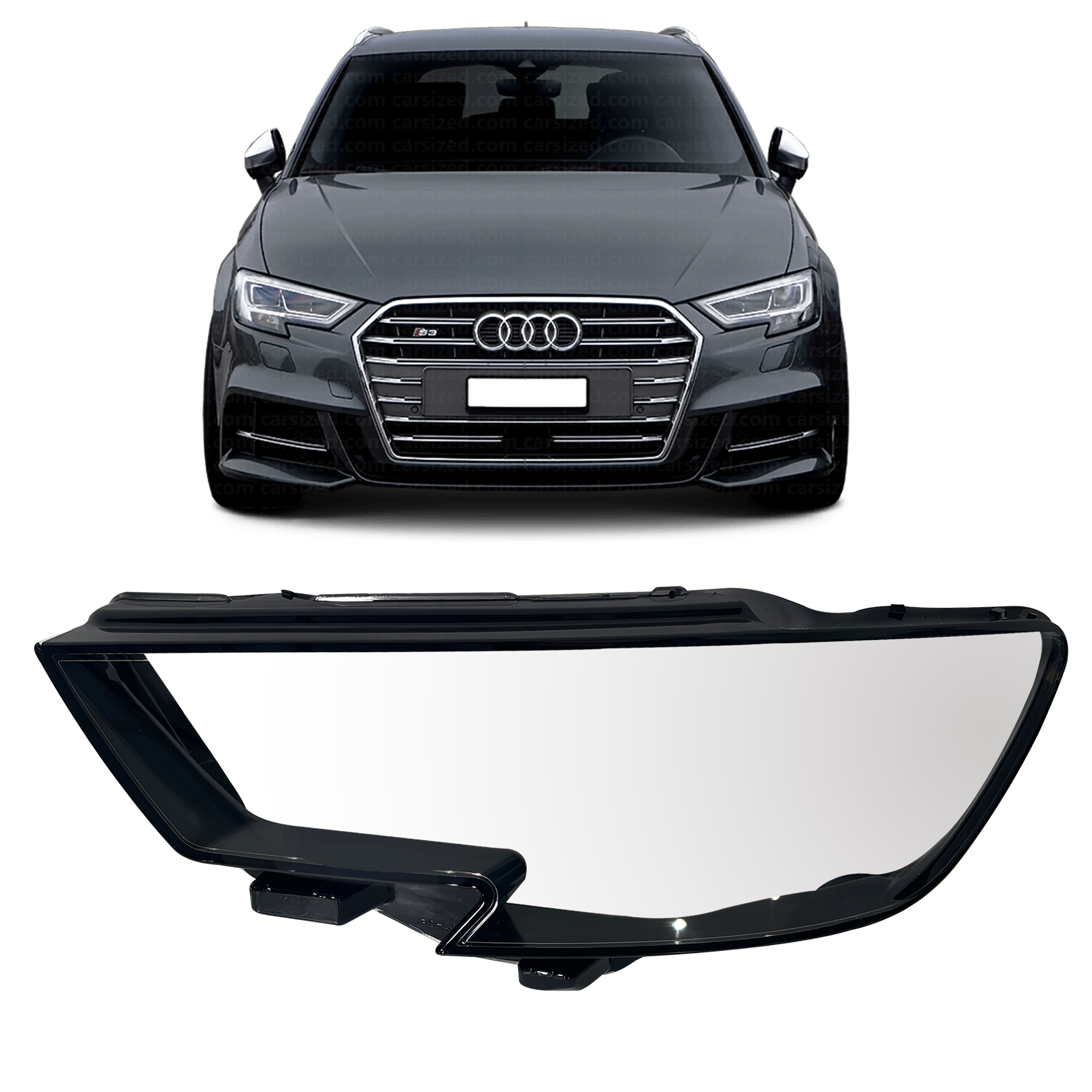Left (Passenger Side) Headlight Lens for AUDI A3 8V (2016-2020)