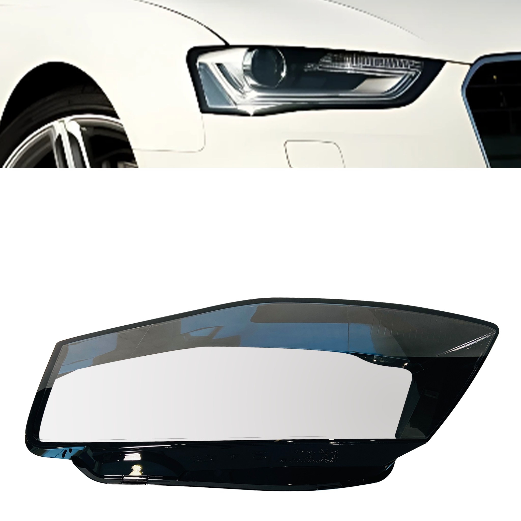 Left (Passenger Side) Headlight Lens for AUDI A4 8K2 (2007-2011)