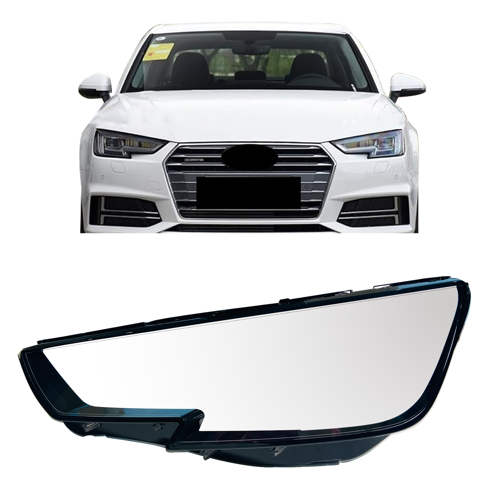 Left (Passenger Side) Headlight Lens for AUDI A4 8W2 (2016-2019)