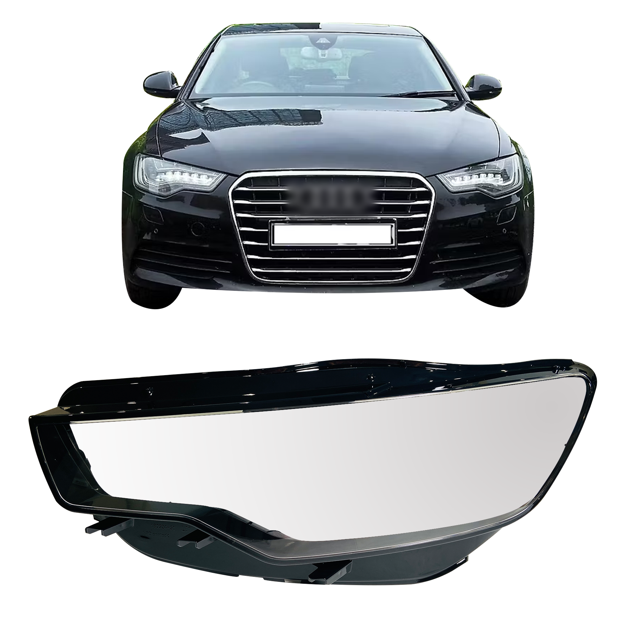 Left (Passenger Side) Headlight Lens for AUDI A6 4G (2010-2014)
