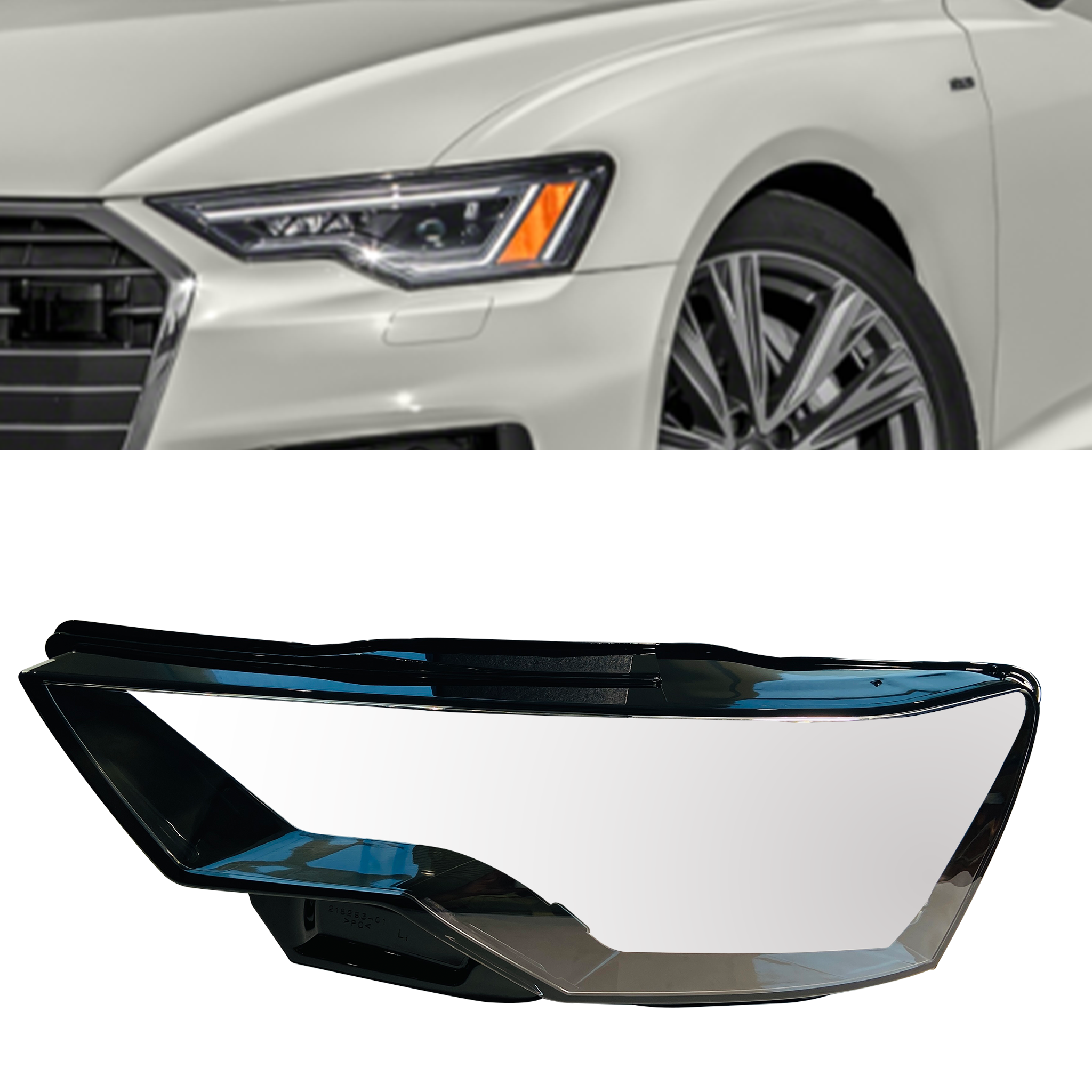 Left (Passenger Side) Headlight Lens for AUDI A6 4K (2018)