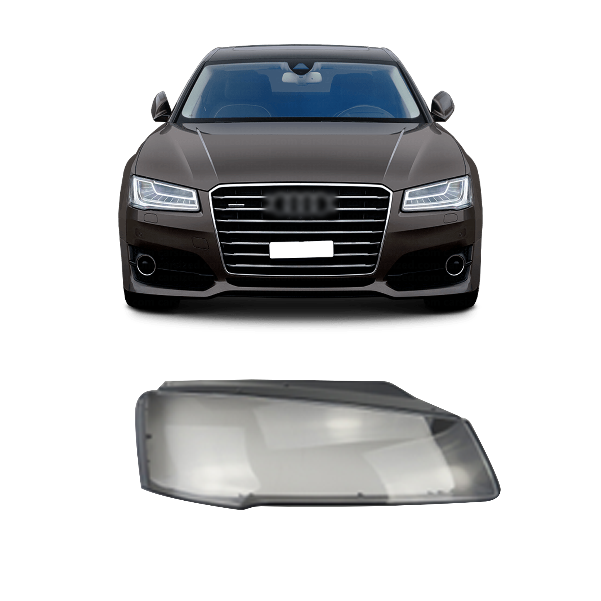 Left (Passenger Side) Headlight Lens for AUDI A8 4H2 (2015-2018) Matrix LED