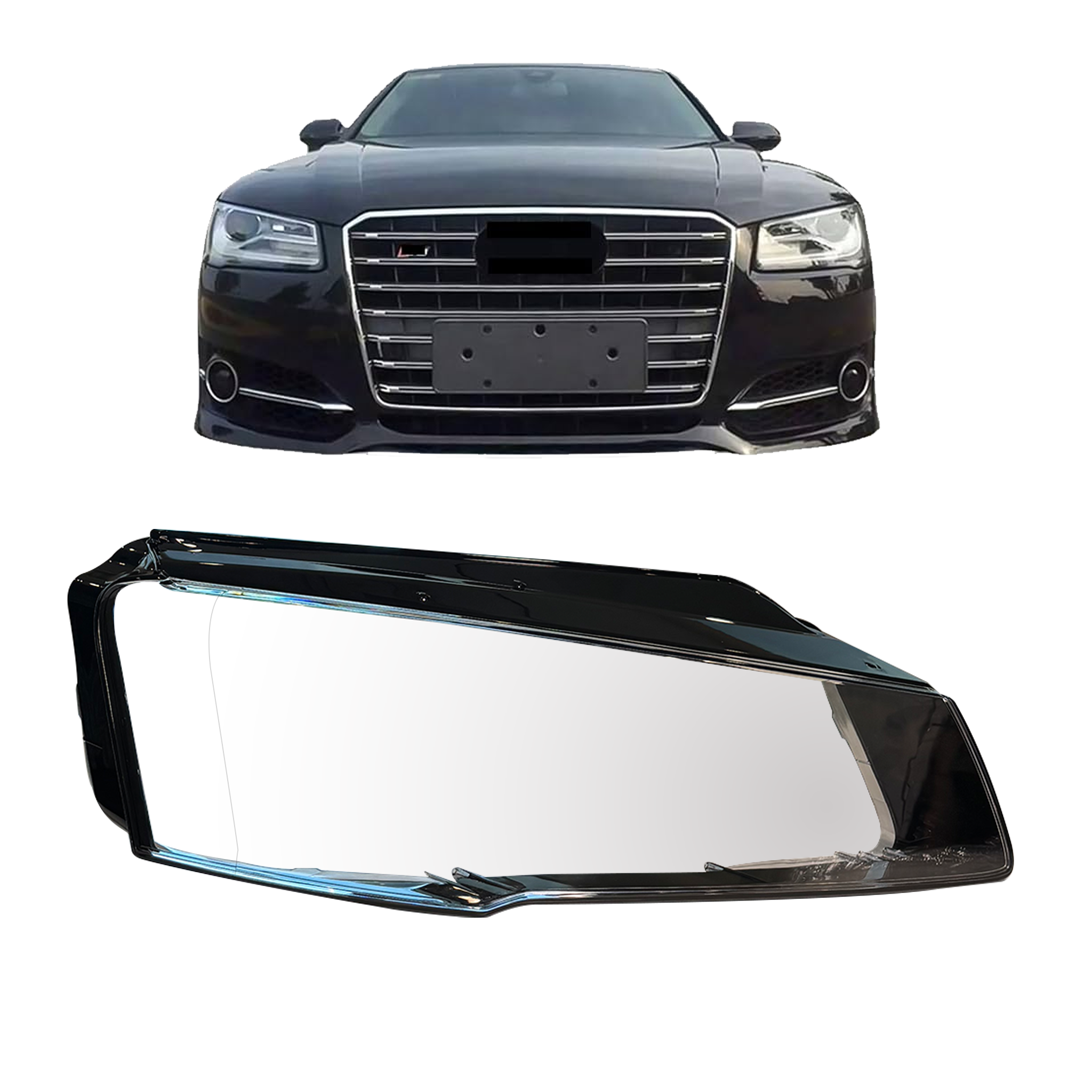 Left (Passenger Side) Headlight Lens for AUDI A8 4H2 (2015-2018) Xenon LED