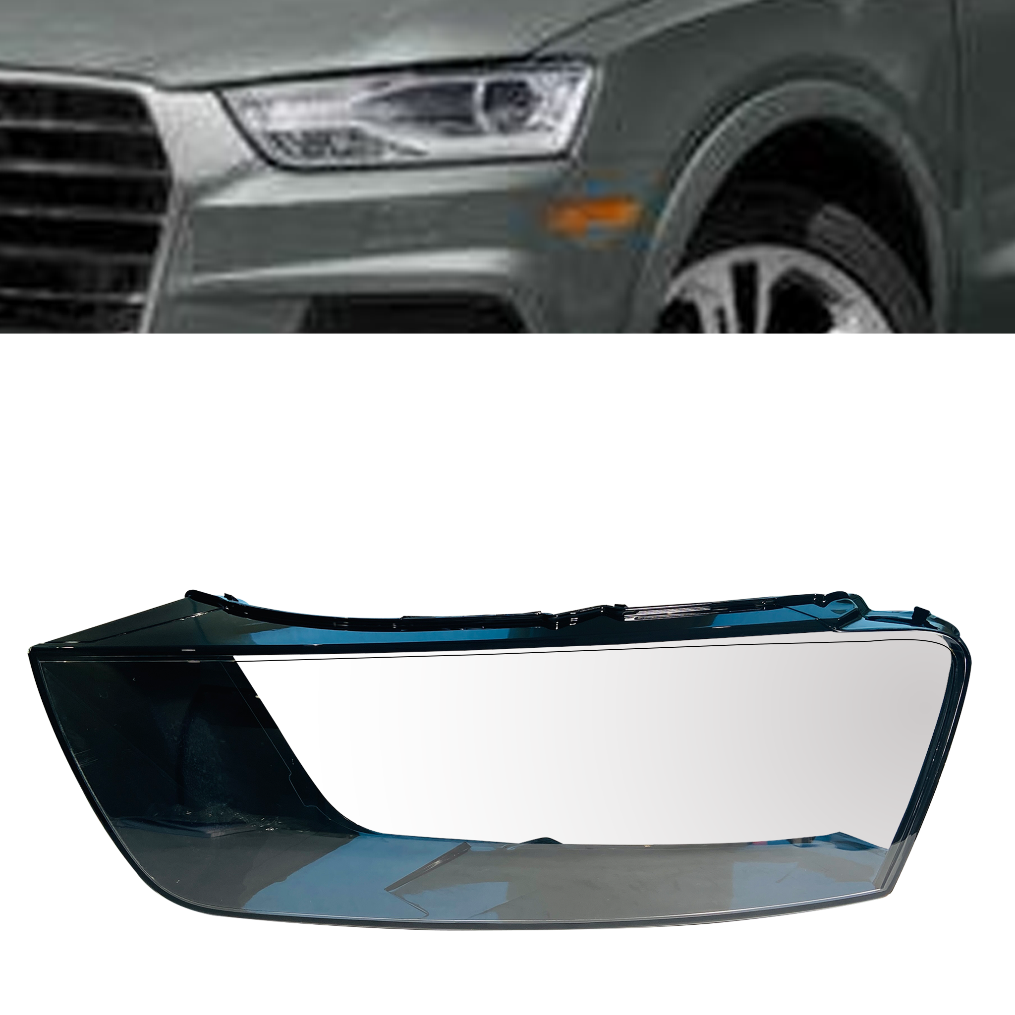 Left (Passenger Side) Headlight Lens for AUDI Q3 8UB (2016-2020)
