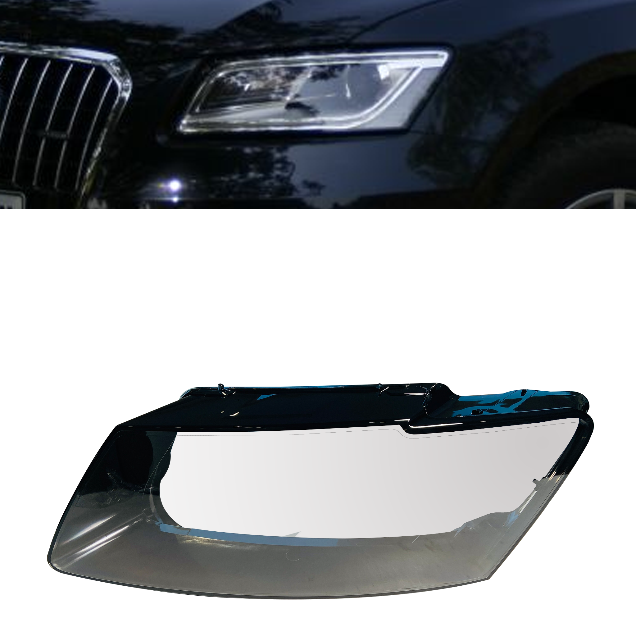 Left (Passenger Side) Headlight Lens for AUDI Q5 8RB (2013-2017)