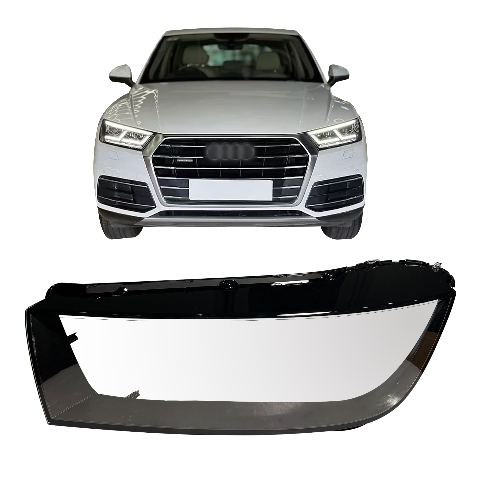 Left (Passenger Side) Headlight Lens for AUDI Q5 FYB (2017-2020)