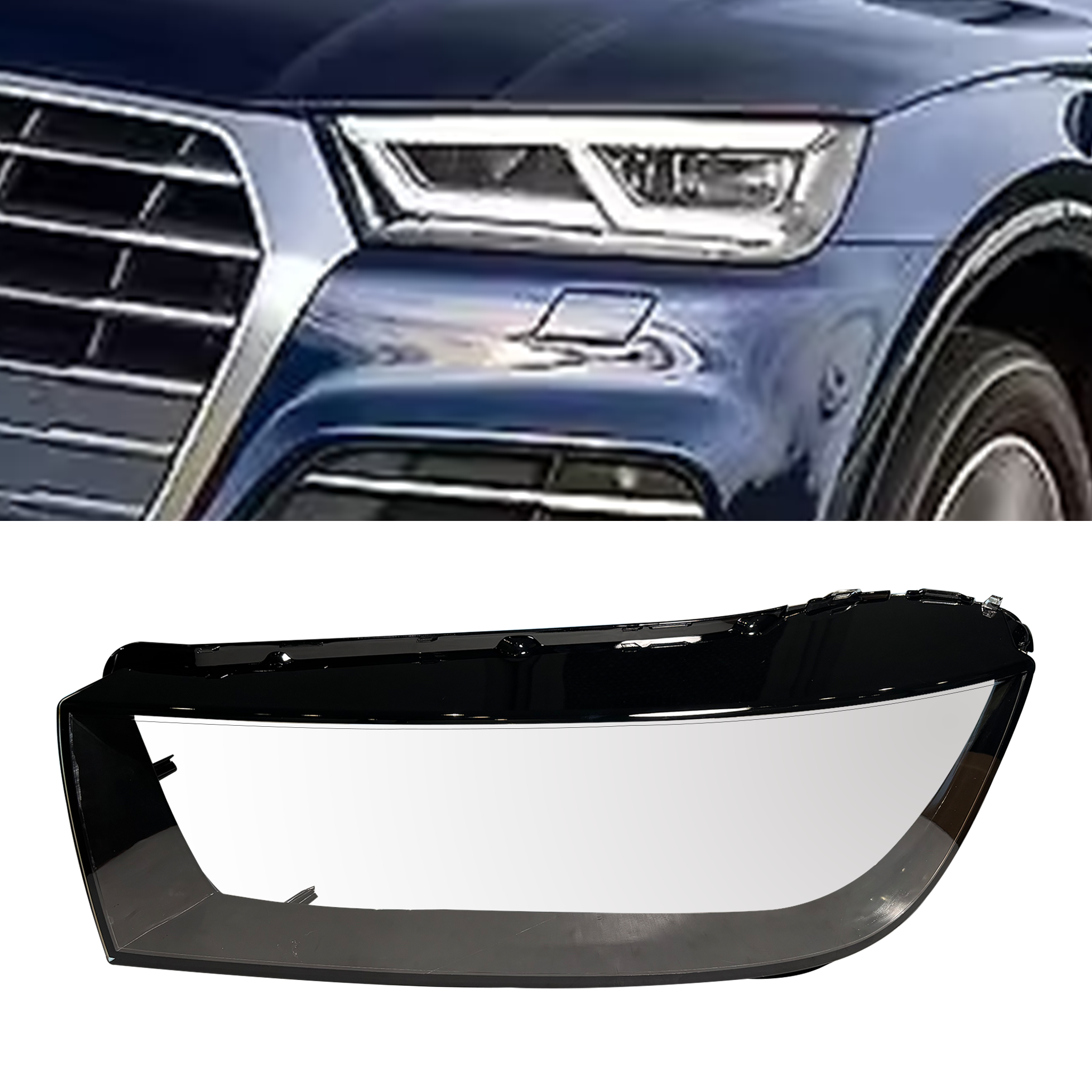 Left (Passenger Side) Headlight Lens for AUDI Q5 FYB (2017-2020)