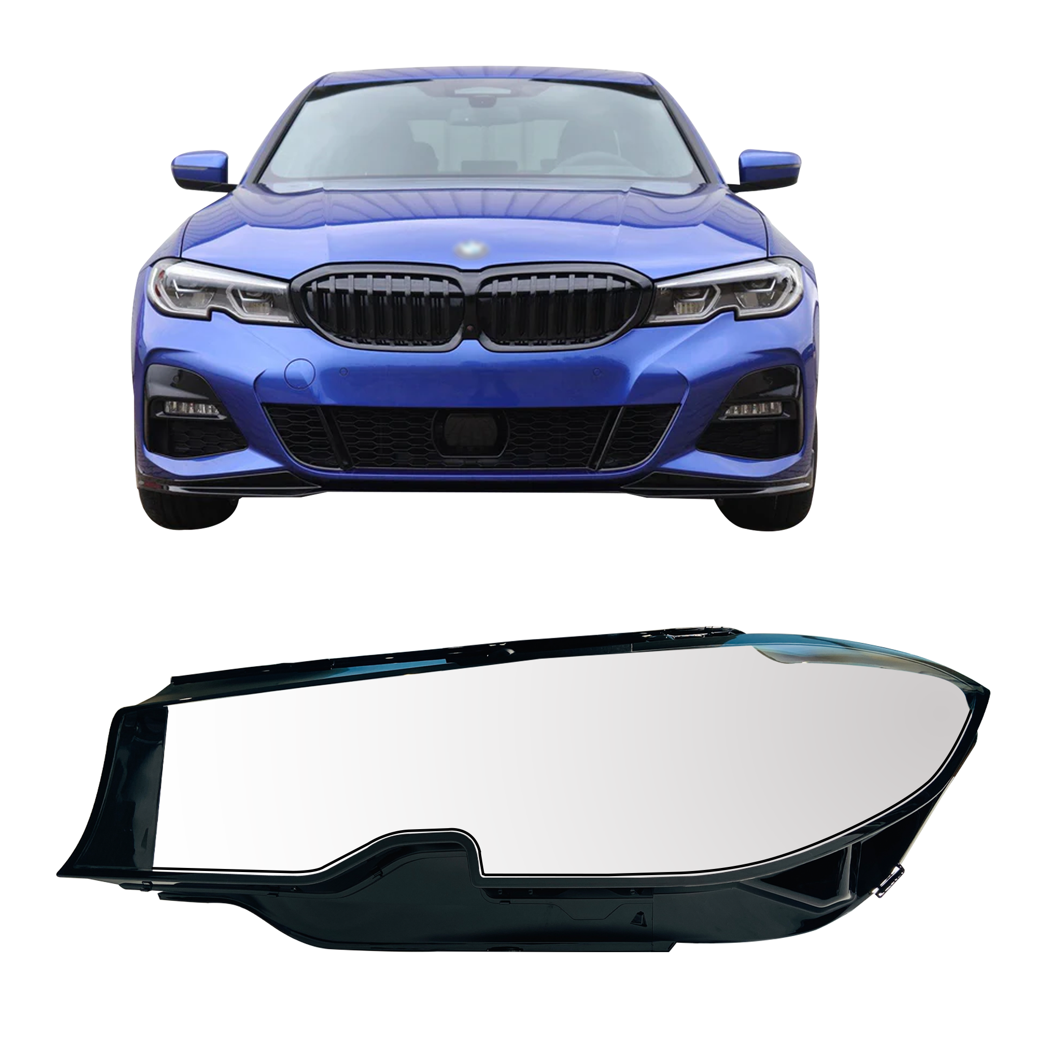 Left (Passenger Side) Headlight Lens for BMW 3 G20 (2018)