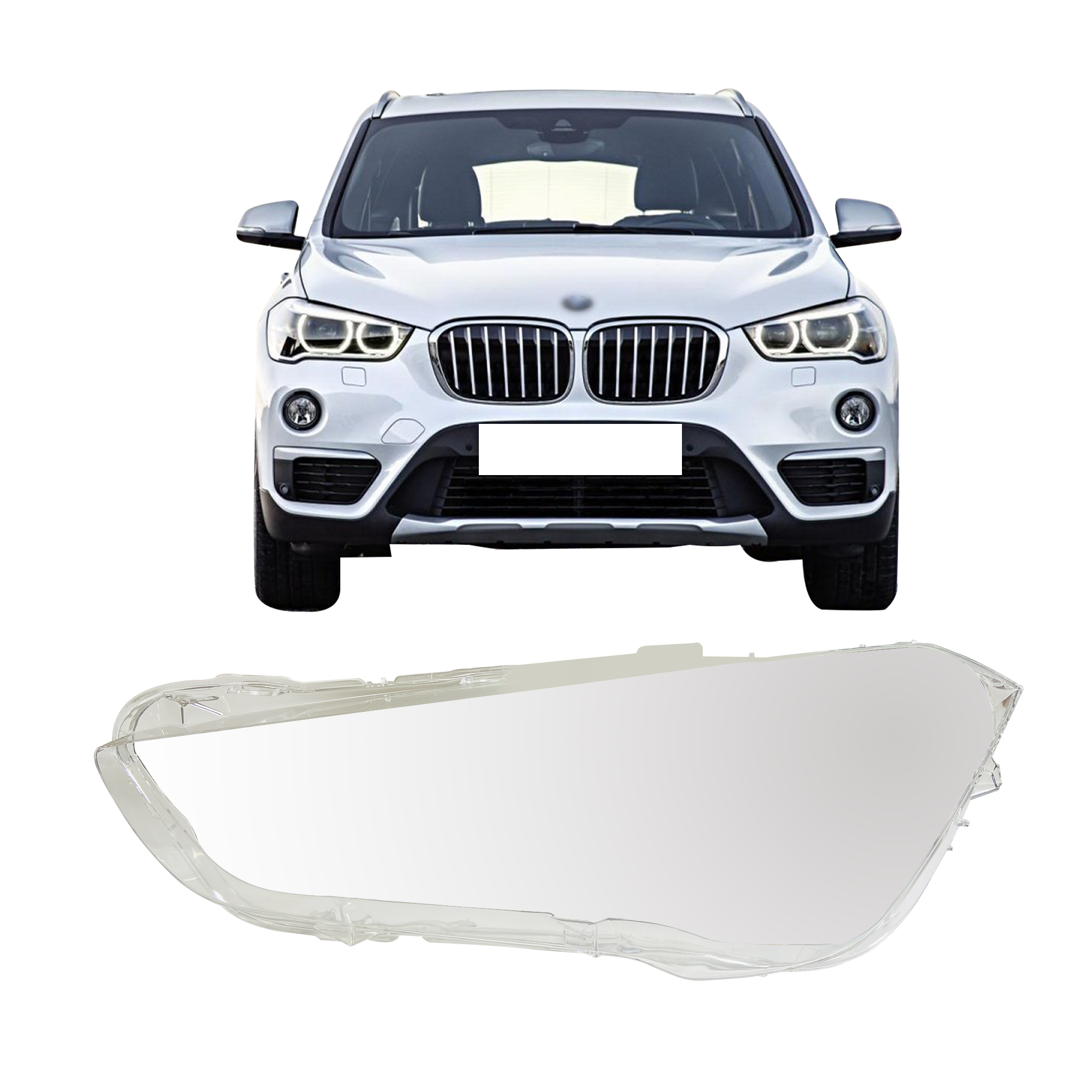 Left (Passenger Side) Headlight Lens for BMW X1 F48 (2015-2022)