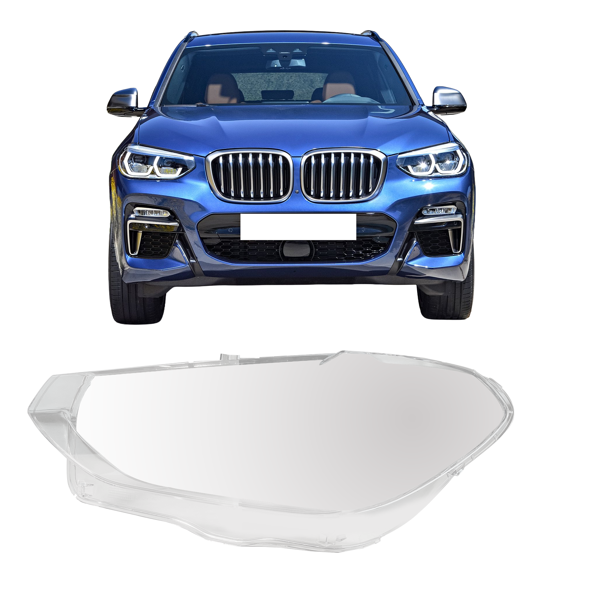 Left (Passenger Side) Headlight Lens for BMW X3 G01 (2017-2020)