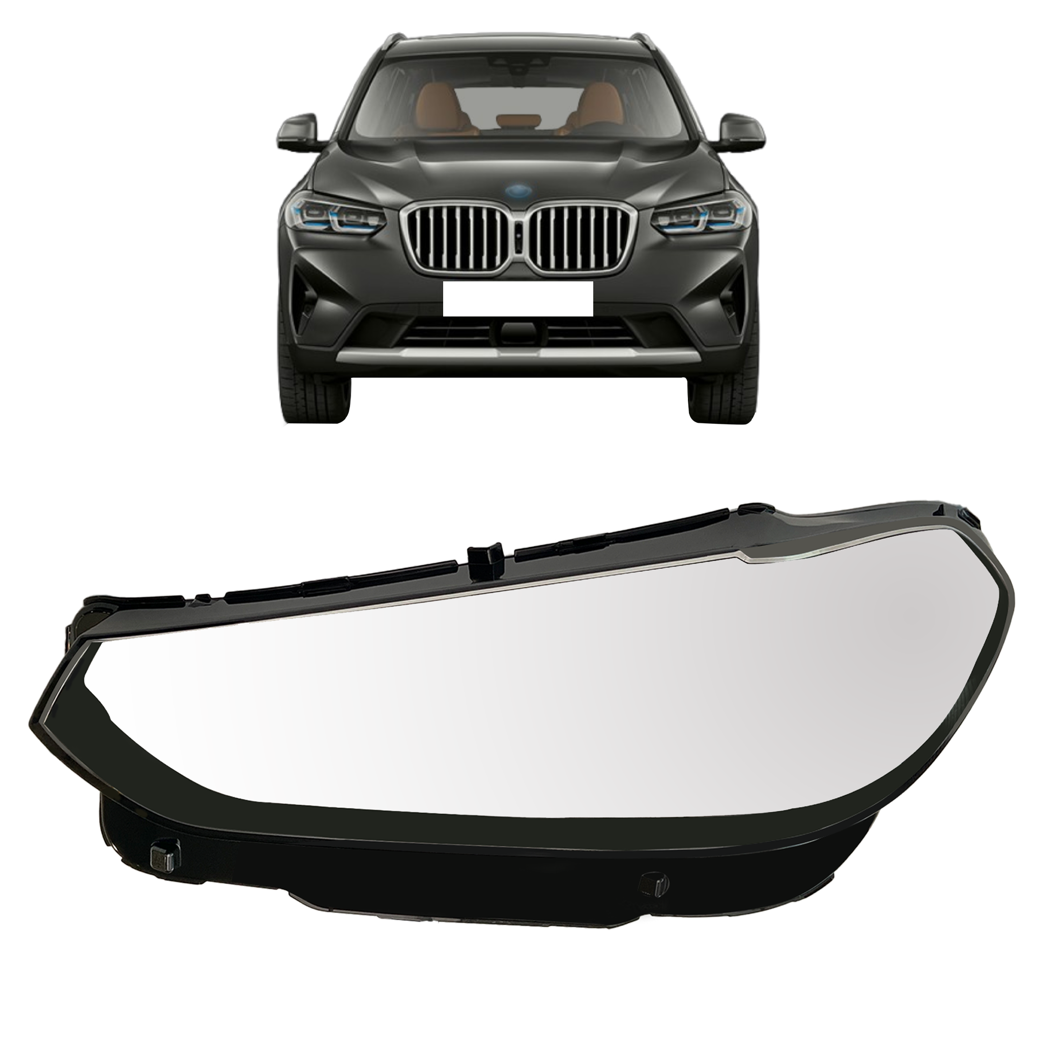 Left (Passenger Side) Headlight Lens for BMW X3 G01 (2021-2022)