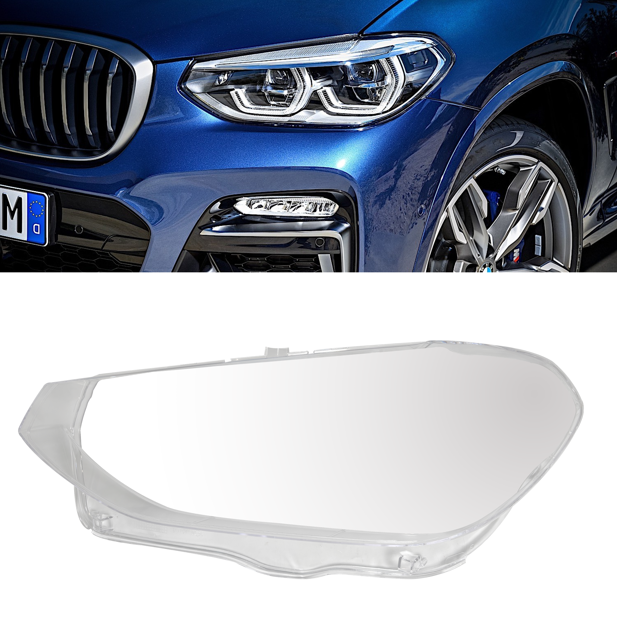 Left (Passenger Side) Headlight Lens for BMW X3 G08 (2020-2024)