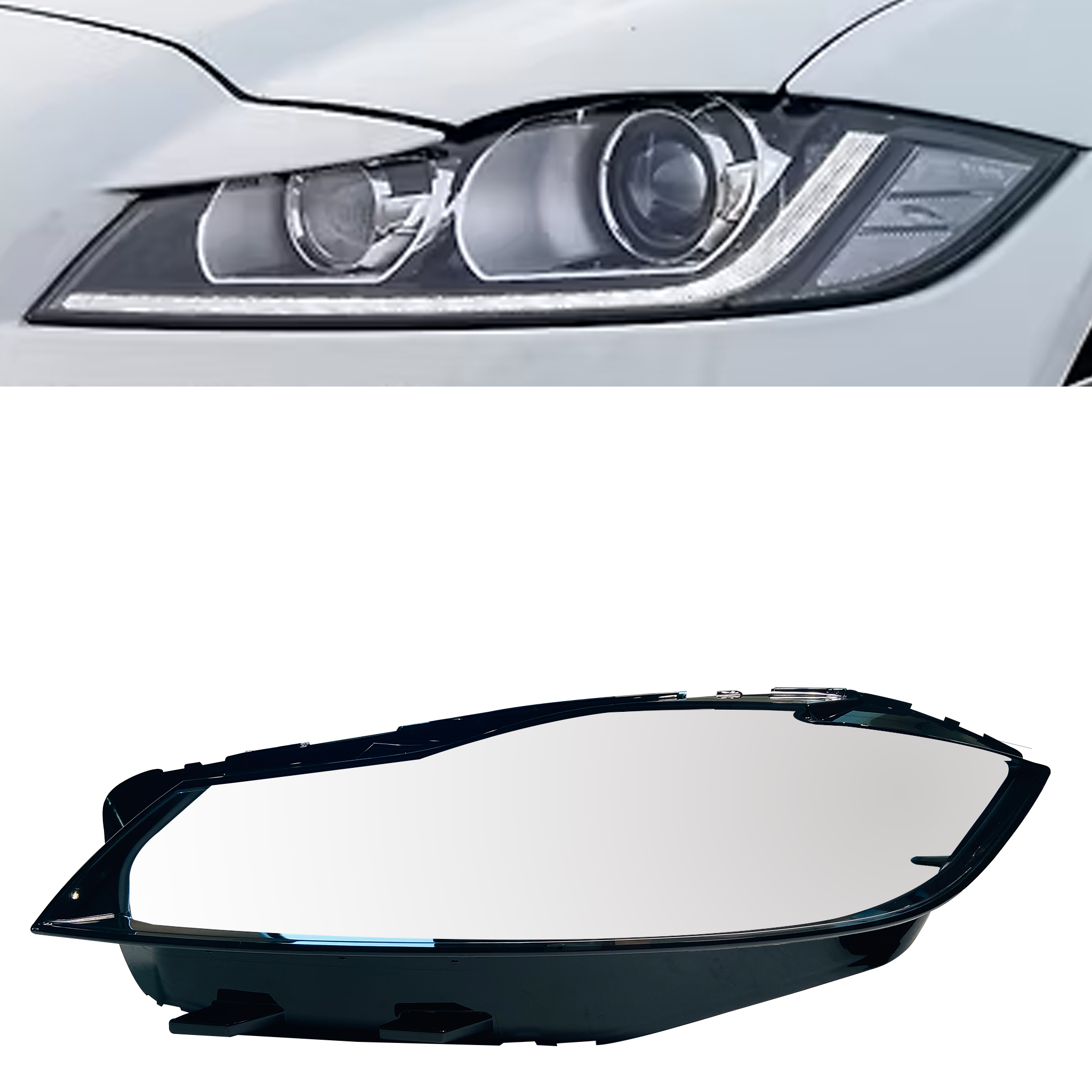 Left (Passenger Side) Headlight Lens for JAGUAR XF X260 (2016-2020)