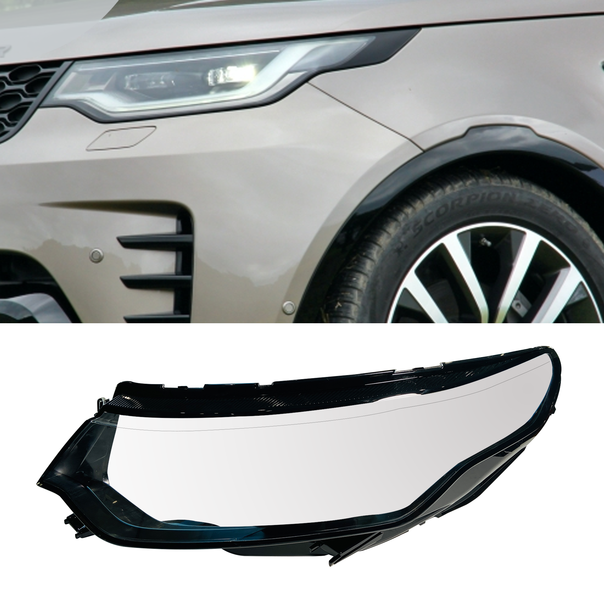 Left (Passenger Side) Headlight Lens for LAND ROVER DISCOVERY SPORT L550 (2014)
