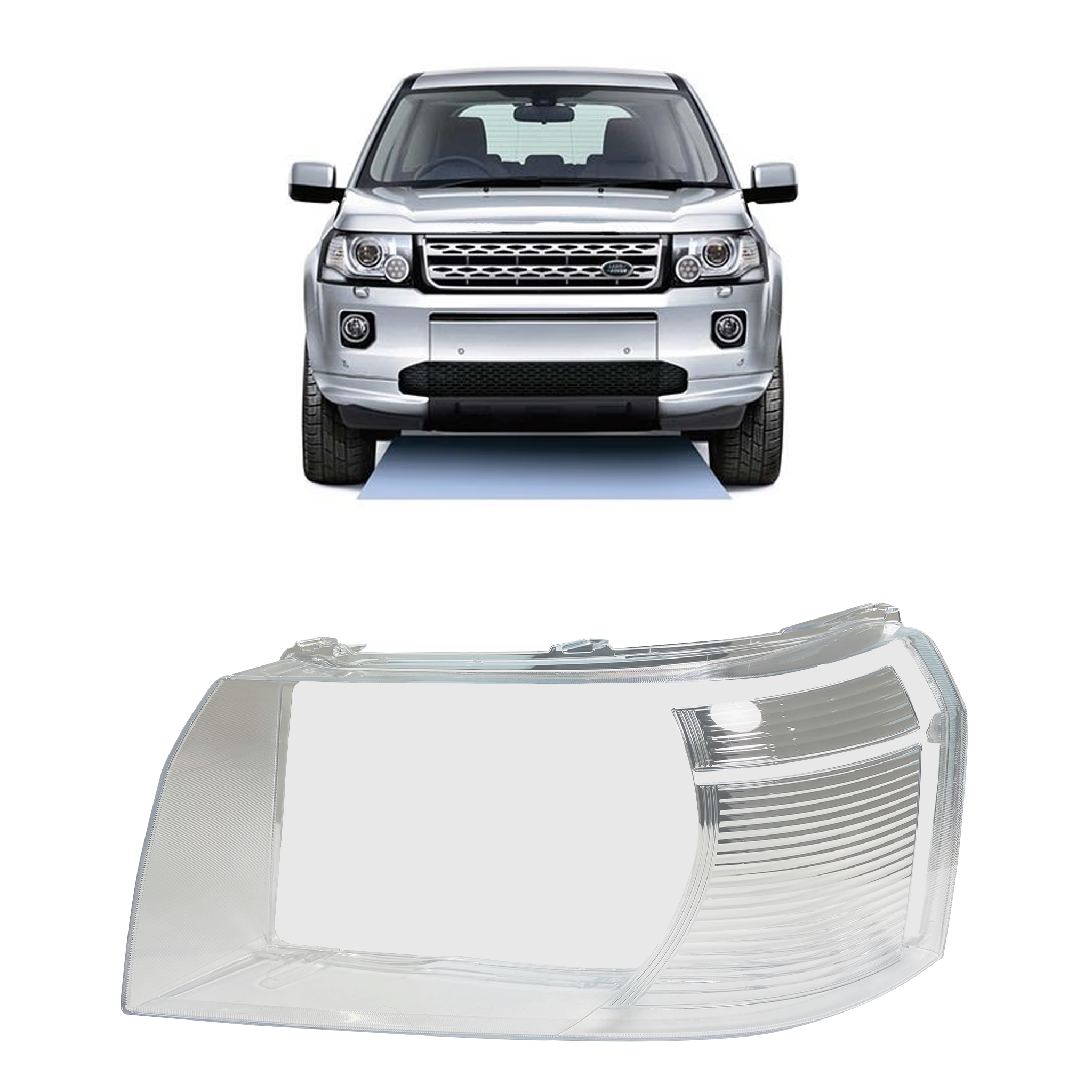 Left (Passenger Side) Headlight Lens for LAND ROVER FREELANDER 2 L359 (2006-2012)