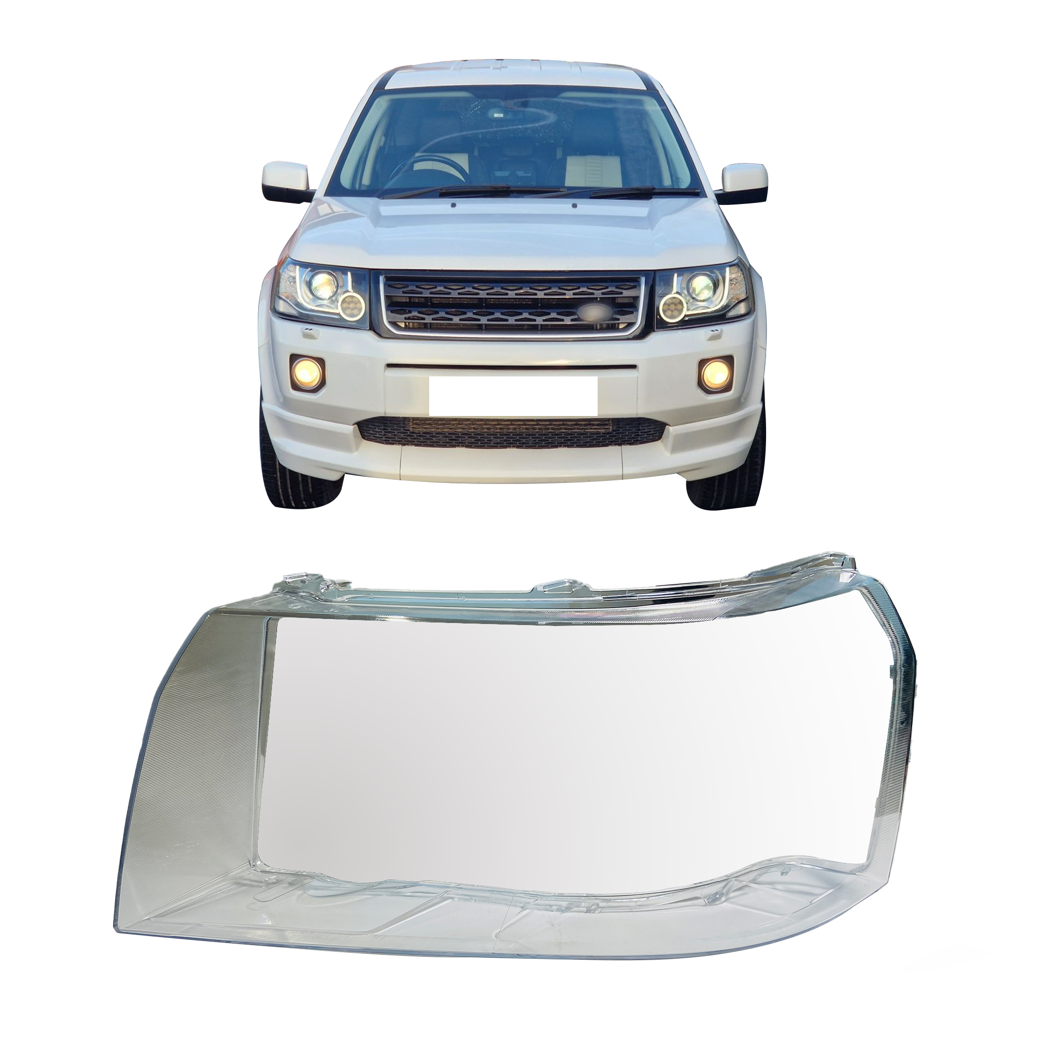 Left (Passenger Side) Headlight Lens for LAND ROVER FREELANDER 2 L359 (2013-2014)