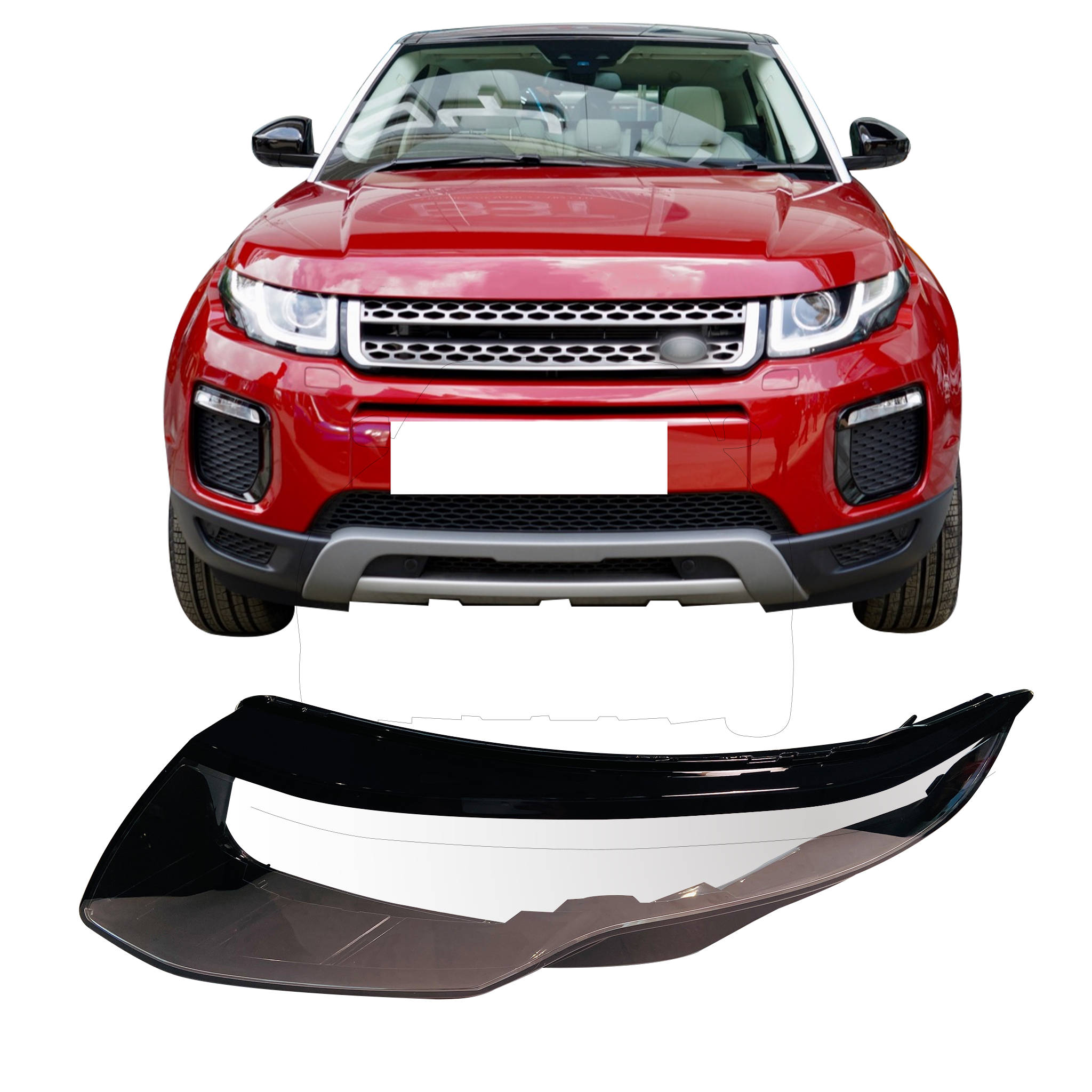 Left (Passenger Side) Headlight Lens for LAND ROVER RANGE ROVER EVOQUE L538 (2011-2019)