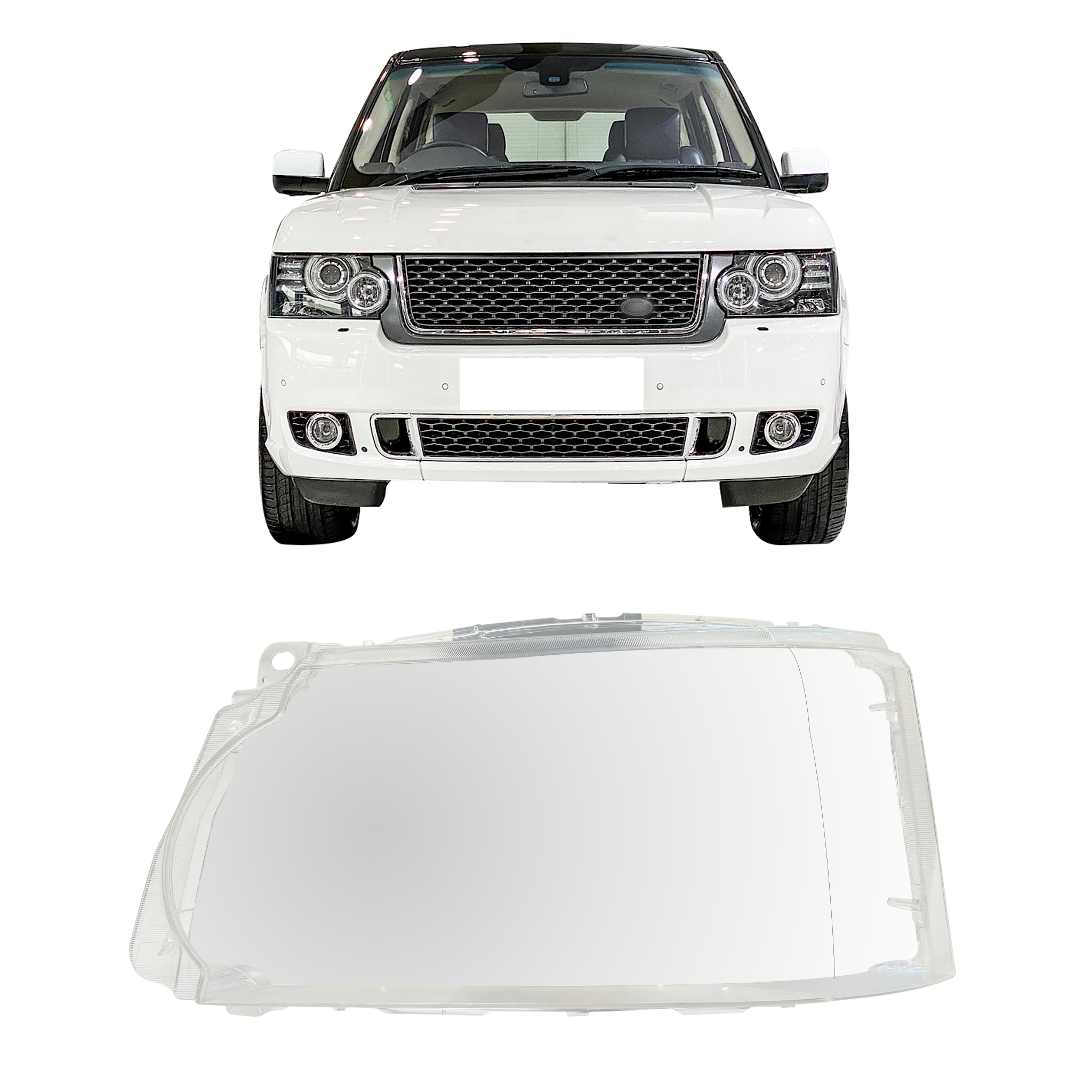 Left (Passenger Side) Headlight Lens for LAND ROVER RANGE ROVER L322 (2005-2012)