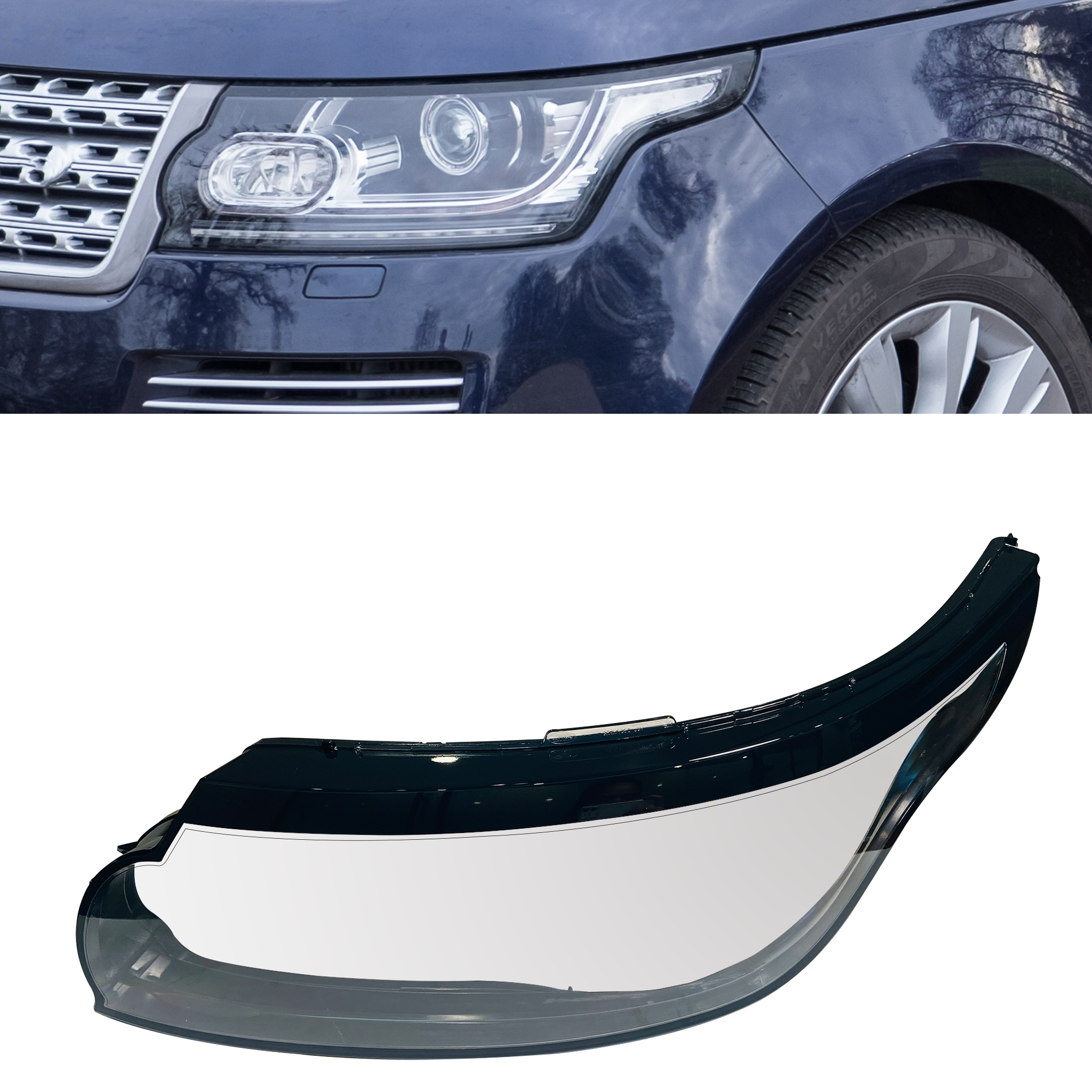 Left (Passenger Side) Headlight Lens for LAND ROVER RANGE ROVER L405 (2012-2017)