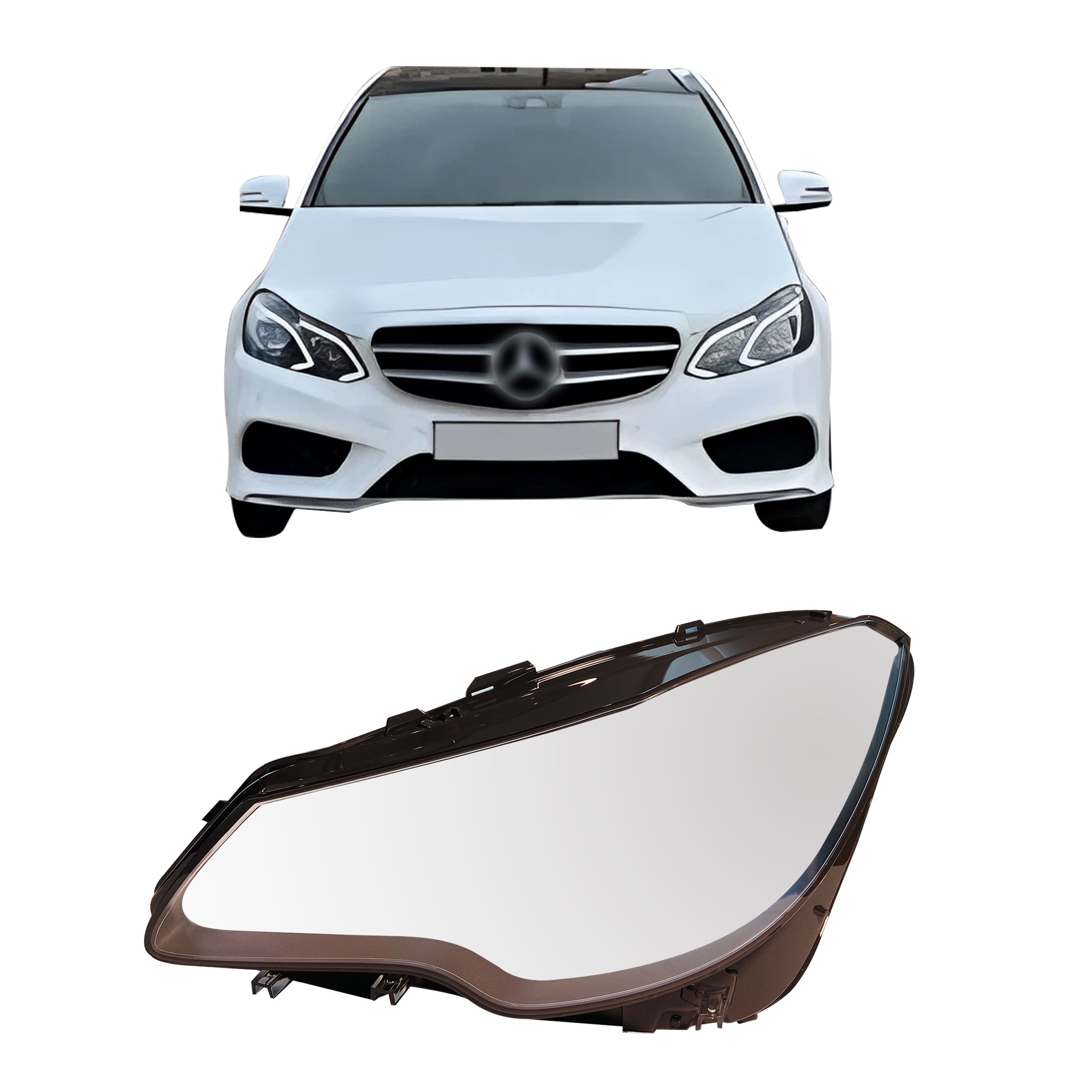 Left (Passenger Side) Headlight Lens for MERCEDES-BENZ E-CLASS W207 (2010-2016)