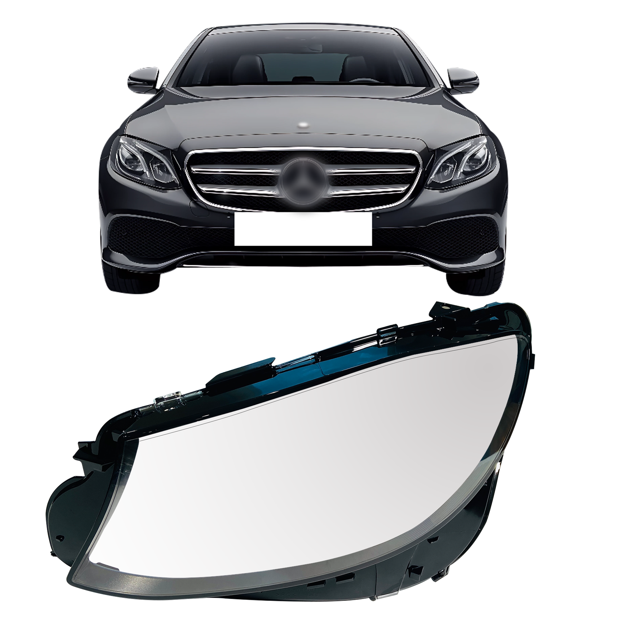 Left (Passenger Side) Headlight Lens for MERCEDES-BENZ E-CLASS W213 (2016-2019)