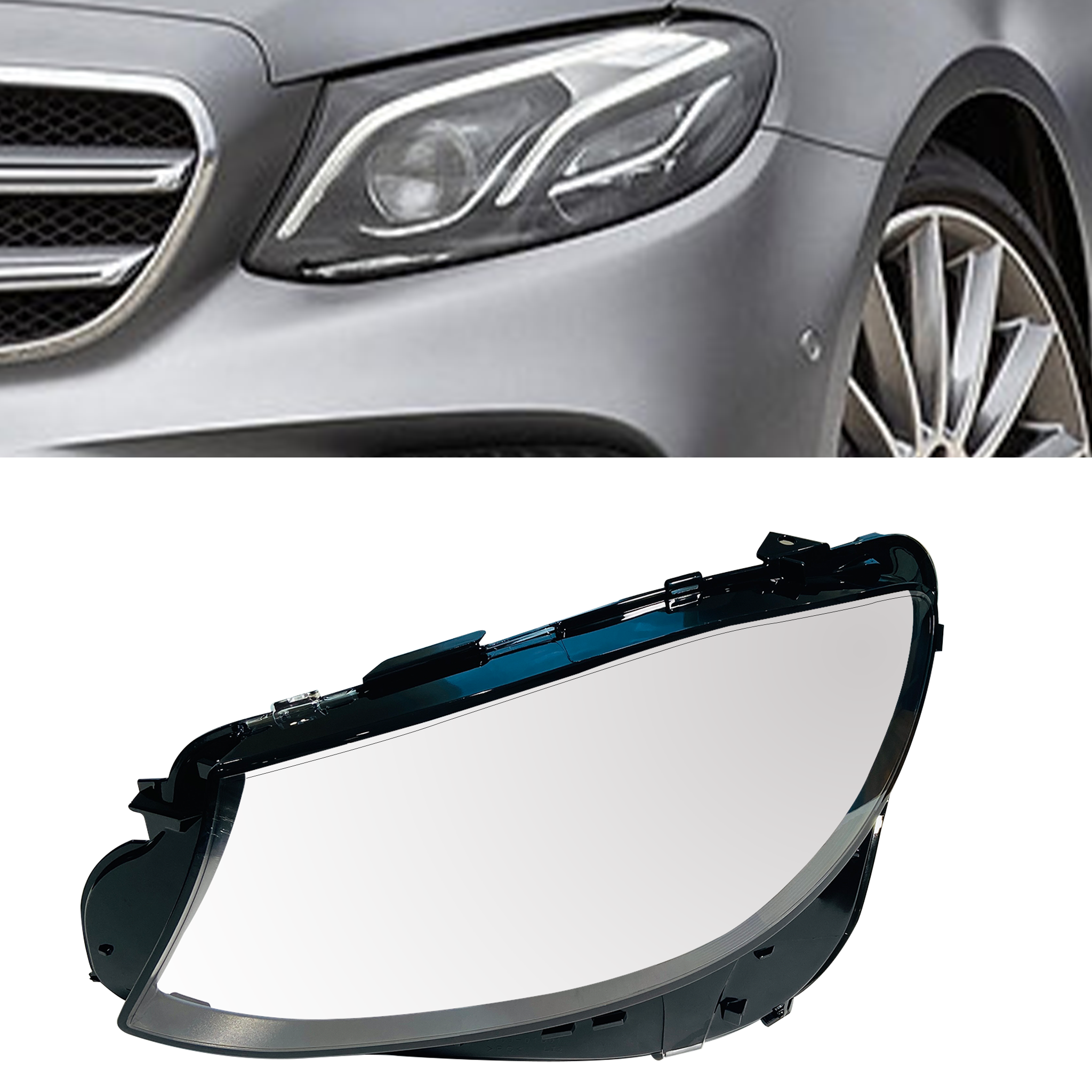 Left (Passenger Side) Headlight Lens for MERCEDES-BENZ E-CLASS W213 (2016-2019)