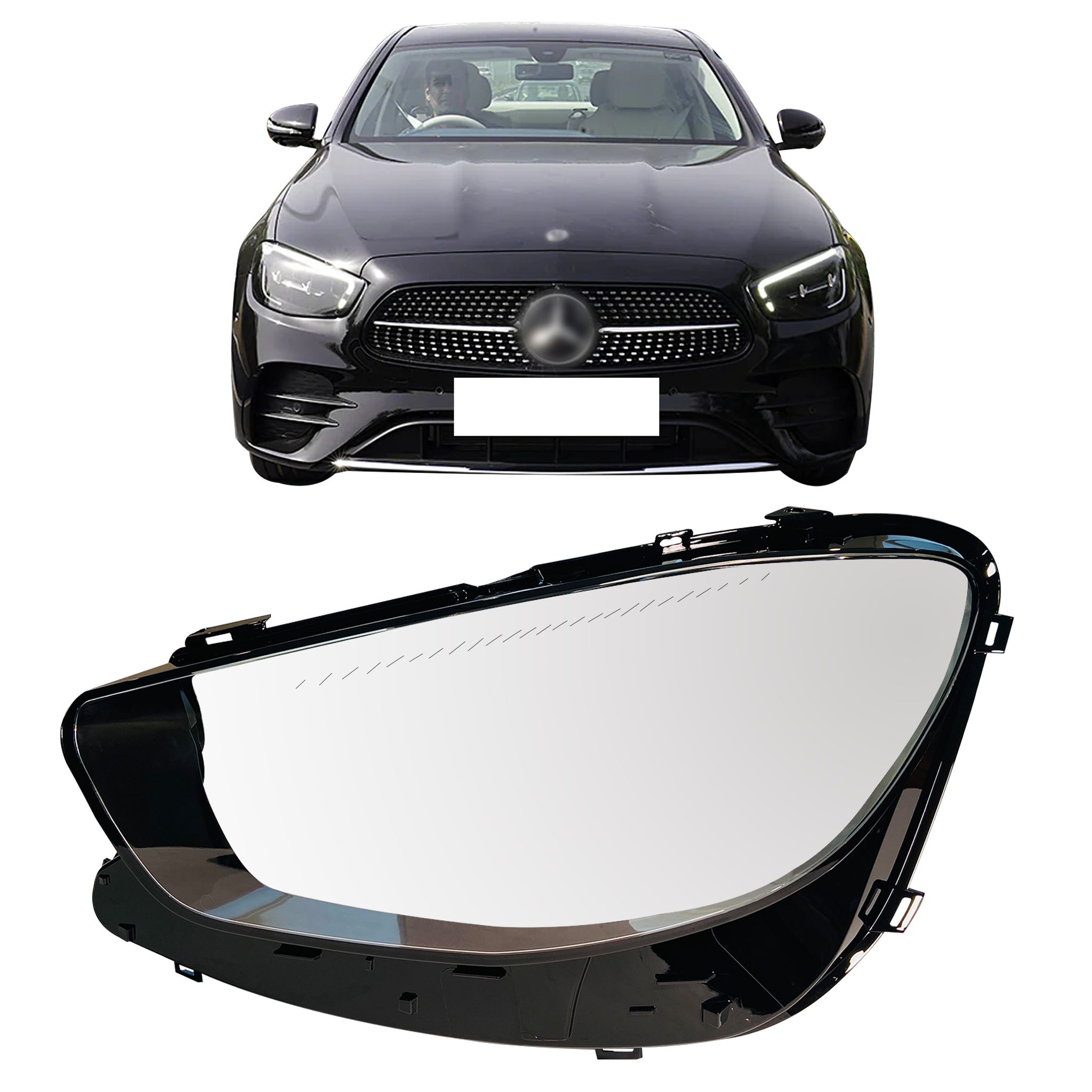 Left (Passenger Side) Headlight Lens for MERCEDES-BENZ E-CLASS W213 (2020-2023)