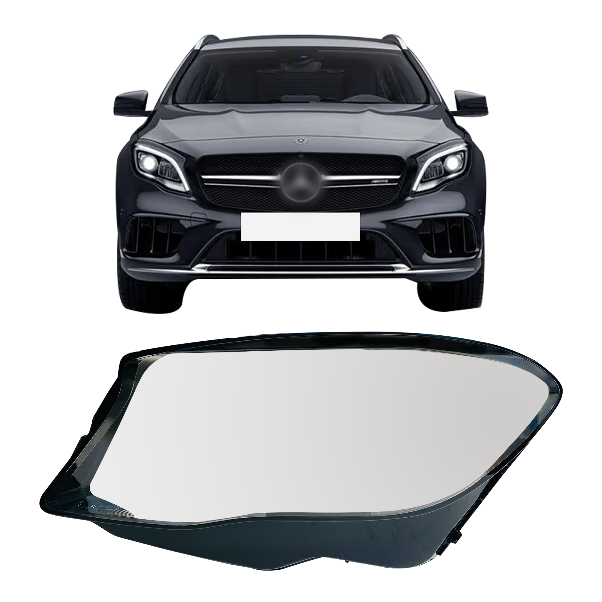 Left (Passenger Side) Headlight Lens for MERCEDES-BENZ GLA-CLASS X156 (2014-2017)
