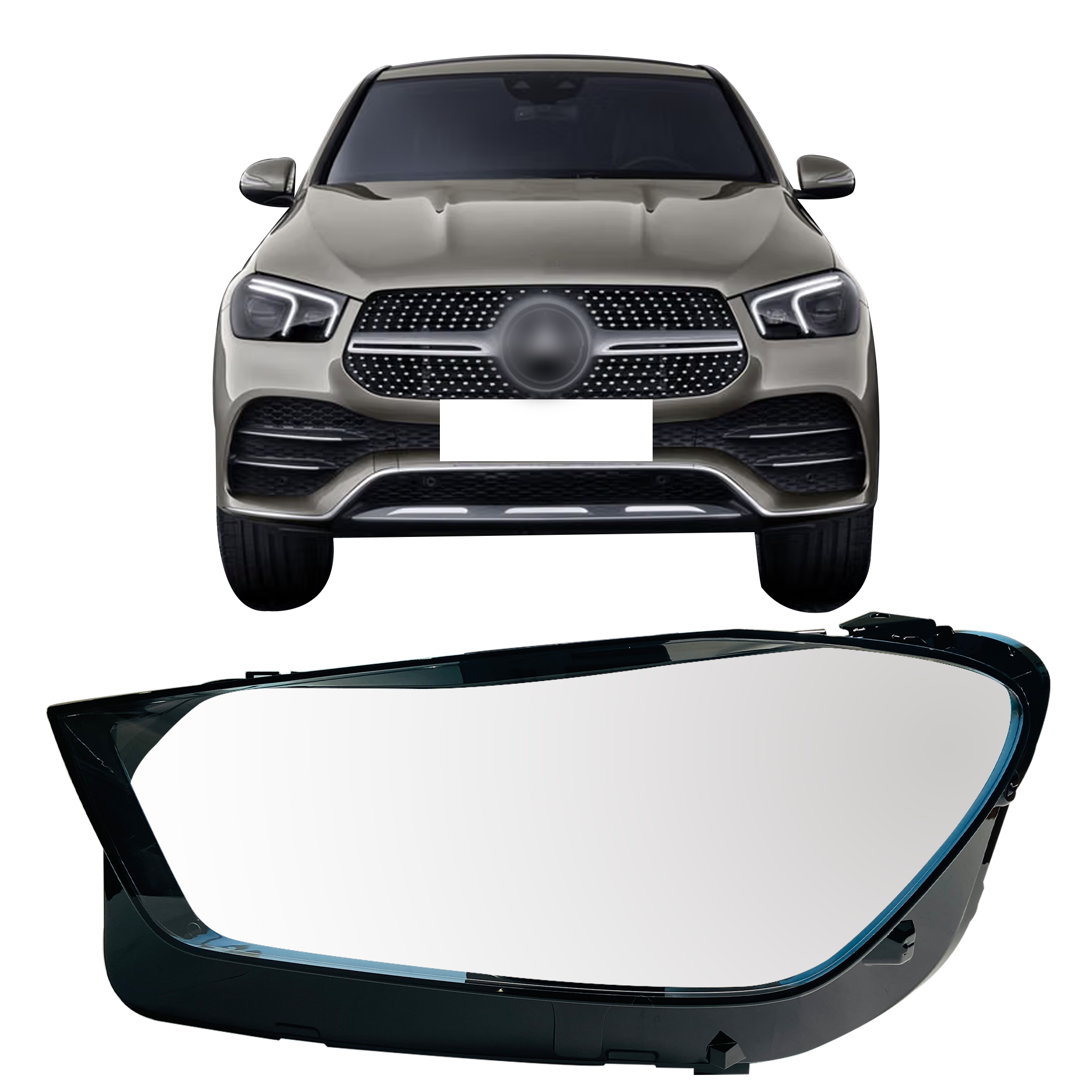 Left (Passenger Side) Headlight Lens for MERCEDES-BENZ GLE W167 (2018-2021)