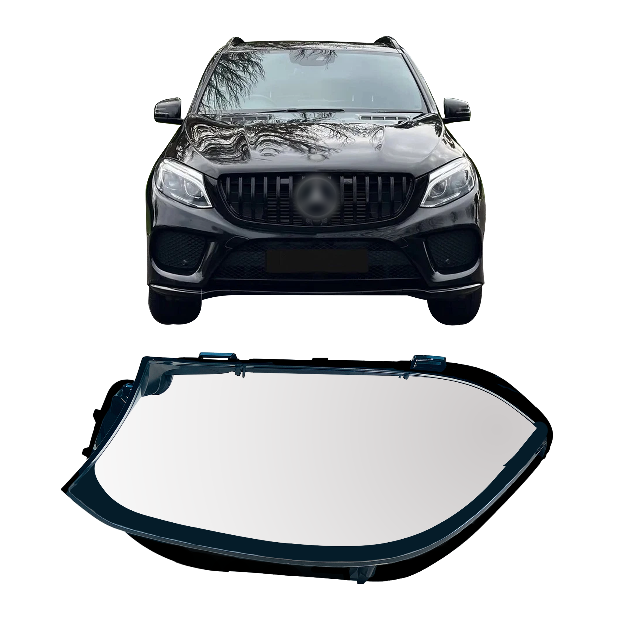 Left (Passenger Side) Headlight Lens for MERCEDES-BENZ GLS X166 (2015-2019)