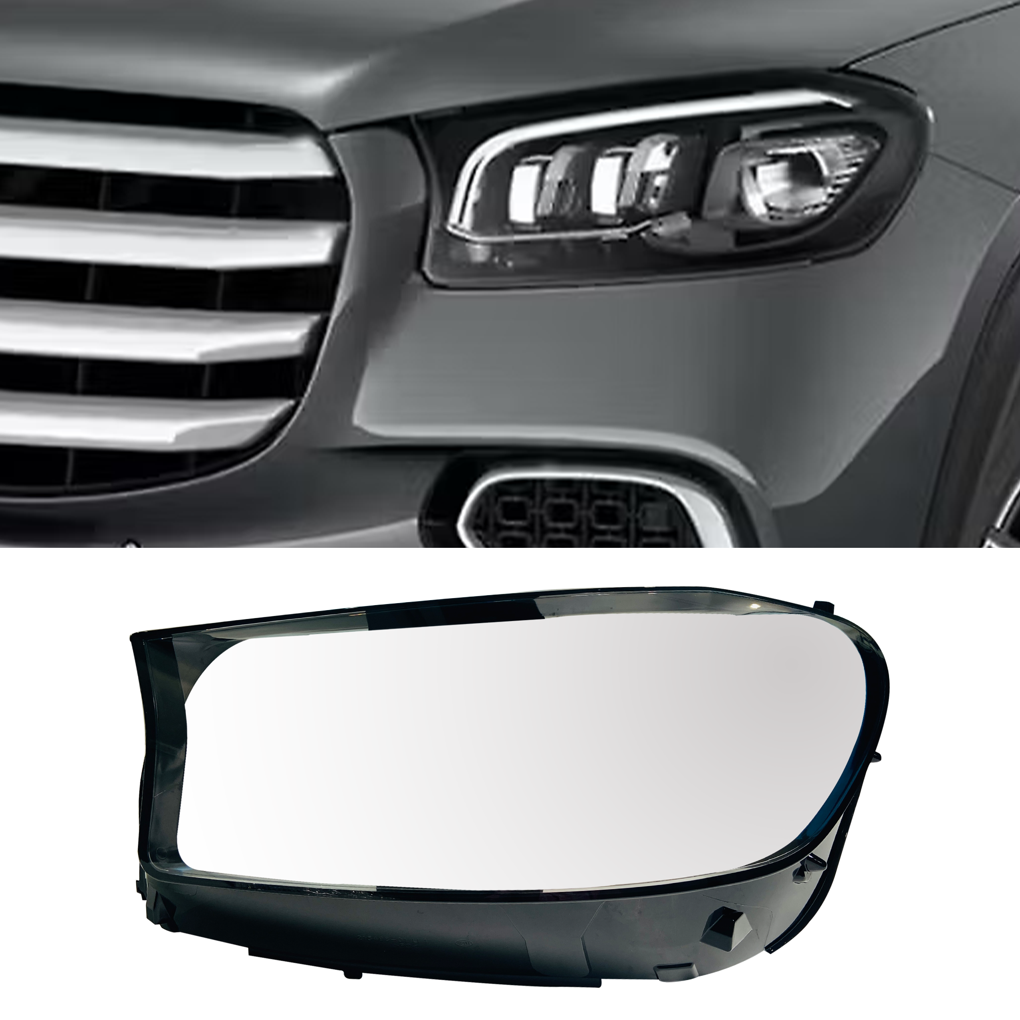 Left (Passenger Side) Headlight Lens for MERCEDES-BENZ GLS X167 (2020-2022)