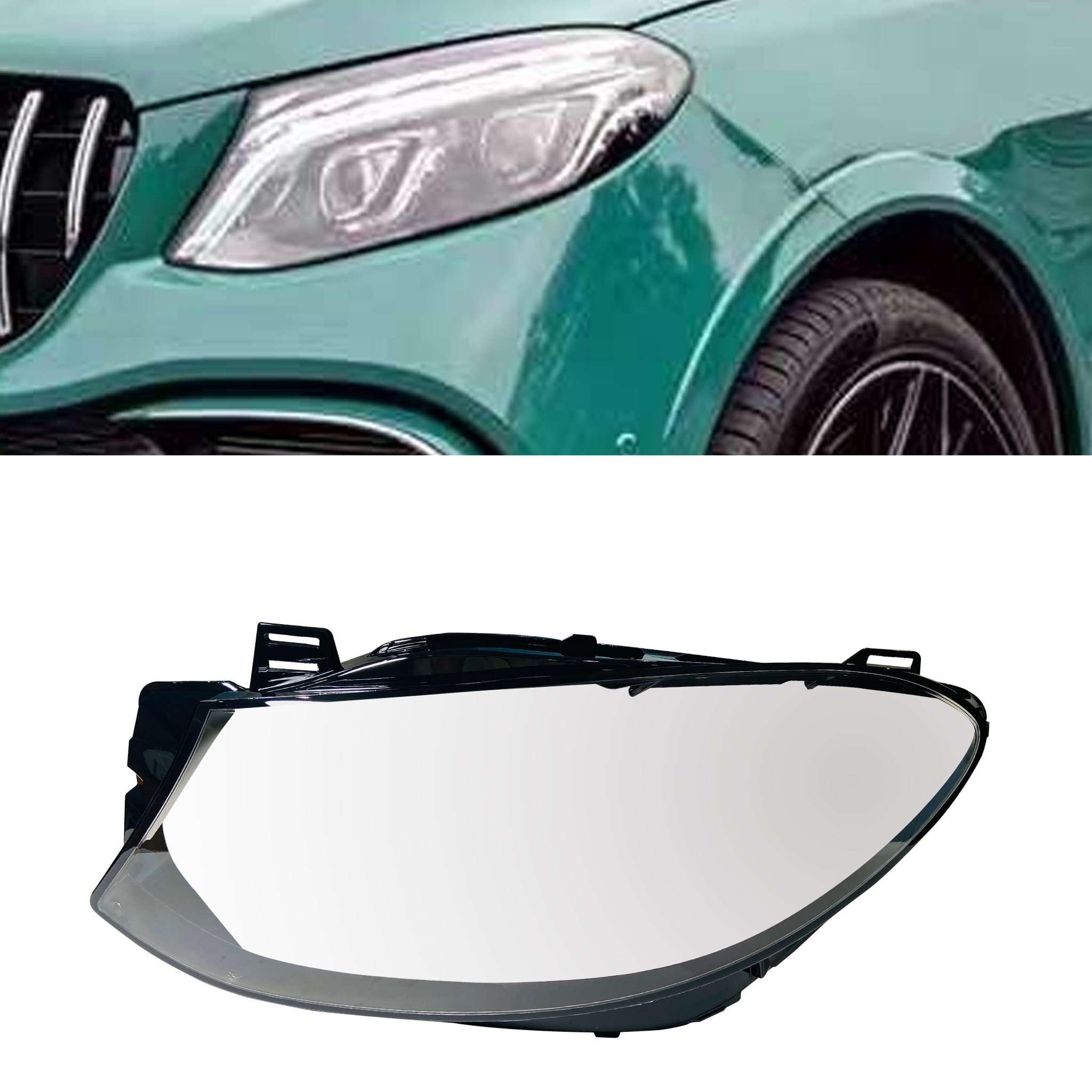 Left (Passenger Side) Headlight Lens for MERCEDES-BENZ ML-CLASS W166 (2015-2019)