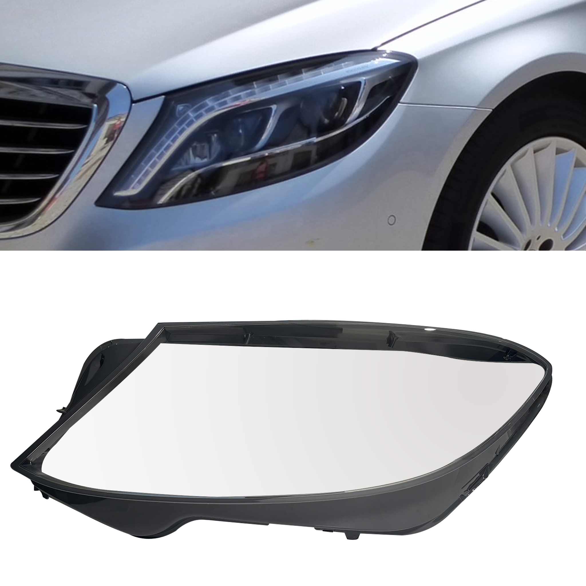 Left (Passenger Side) Headlight Lens for MERCEDES-BENZ S-CLASS W222 (2013-2017)