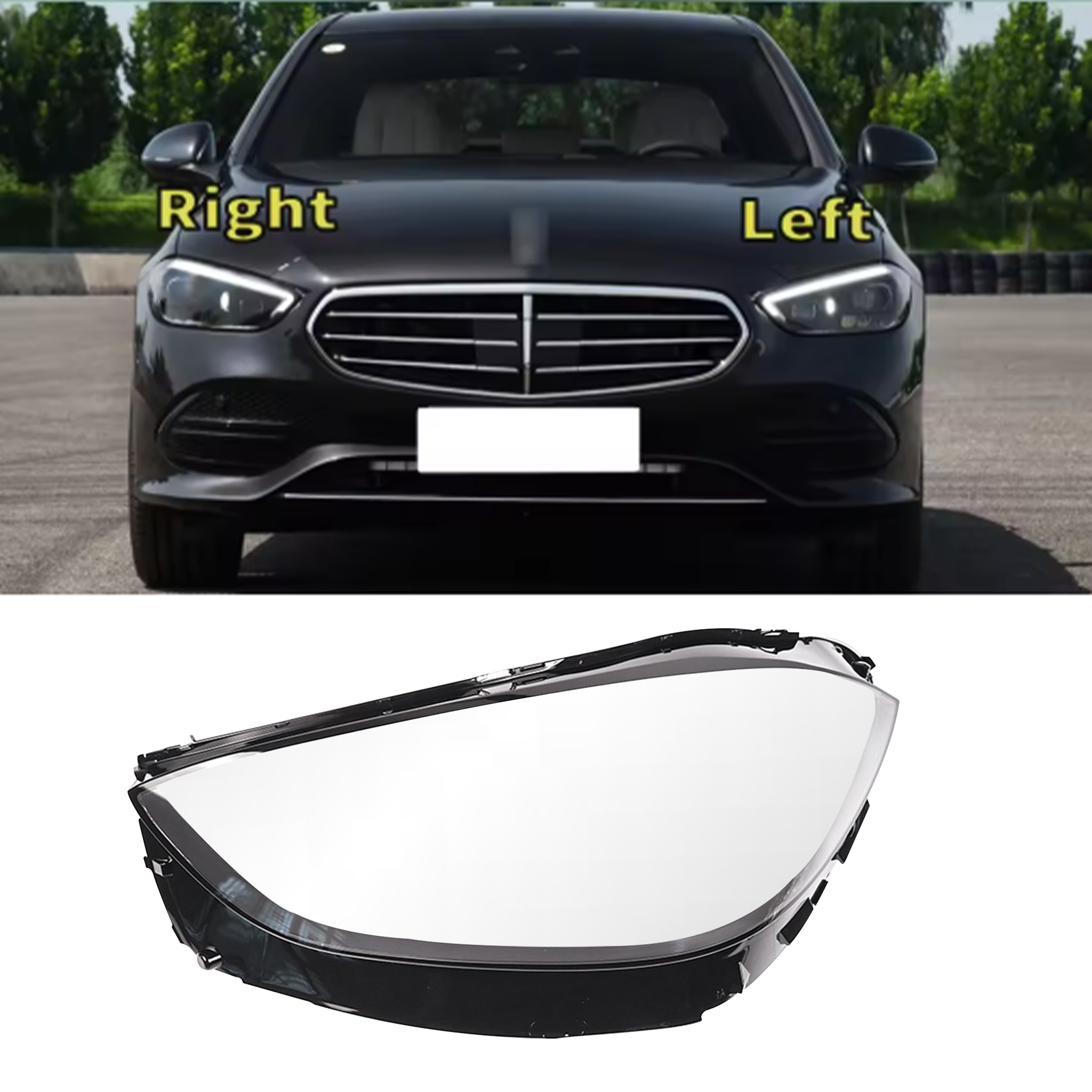 Left (Passenger Side) Headlight Lens for Mercedes Benz C-Class W206 (2022-2025)_3