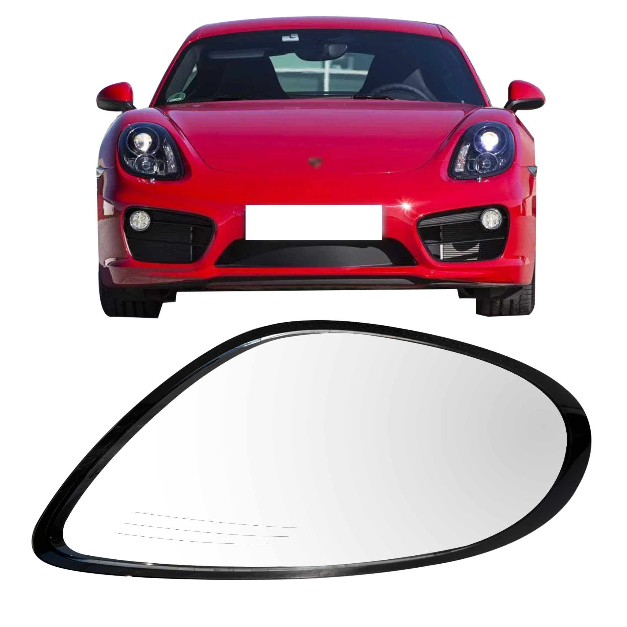 Left (Passenger Side) Headlight Lens for PORSCHE BOXSTER 981 (2012-2017)