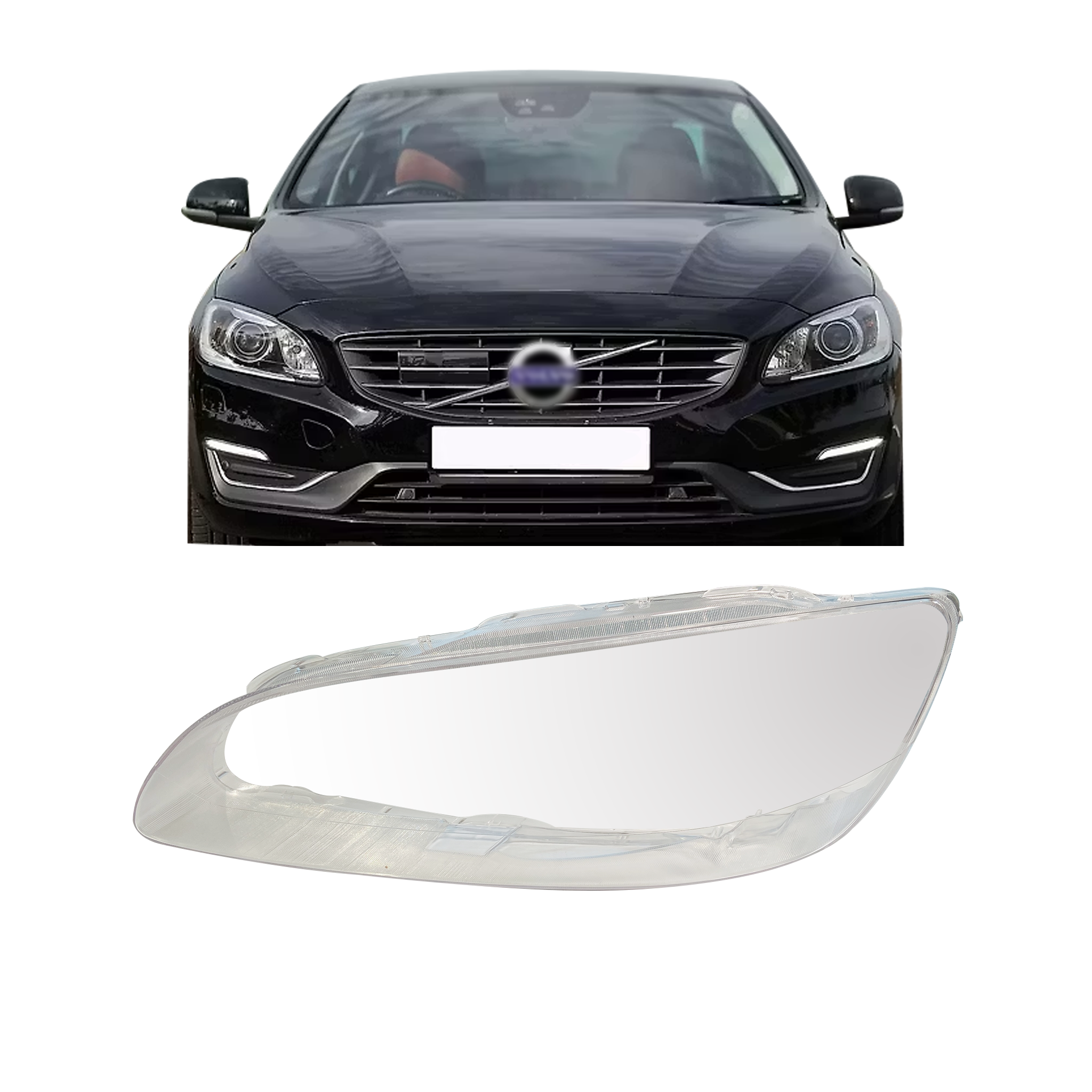 Left (Passenger Side) Headlight Lens for VOLVO S60 134 (2010-2019)